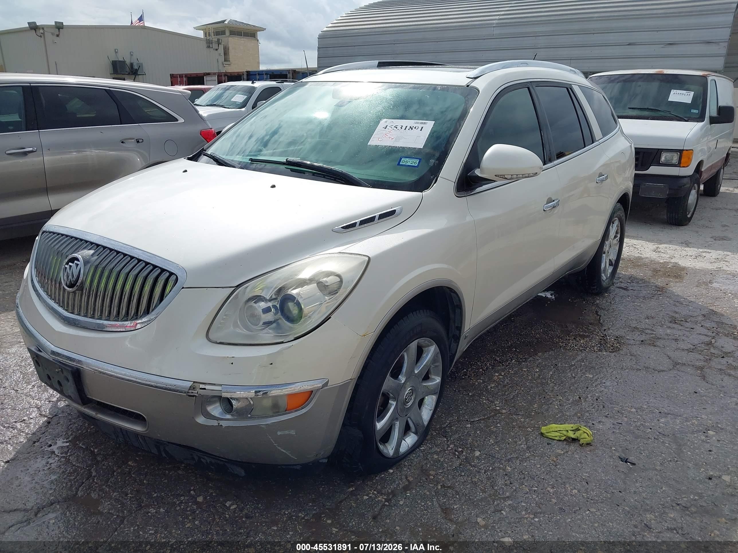 2009 Buick Enclave Cxl White vin: 5GAER23D09J189778