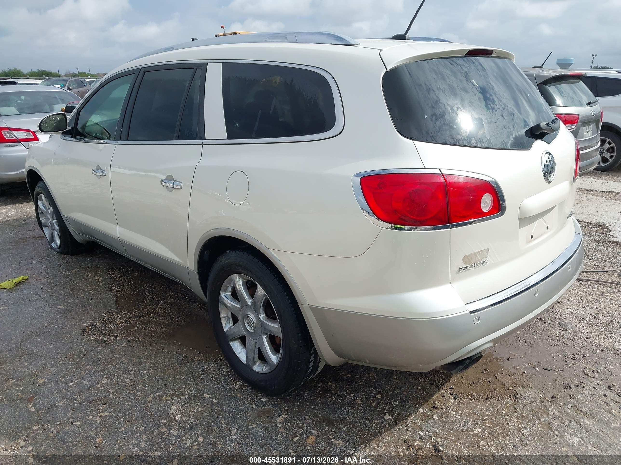 2009 Buick Enclave Cxl White vin: 5GAER23D09J189778