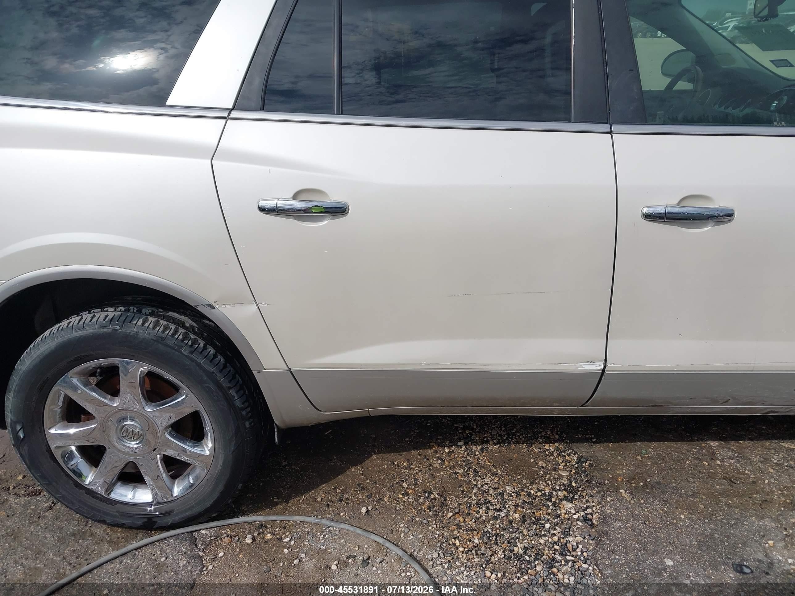 2009 Buick Enclave Cxl White vin: 5GAER23D09J189778