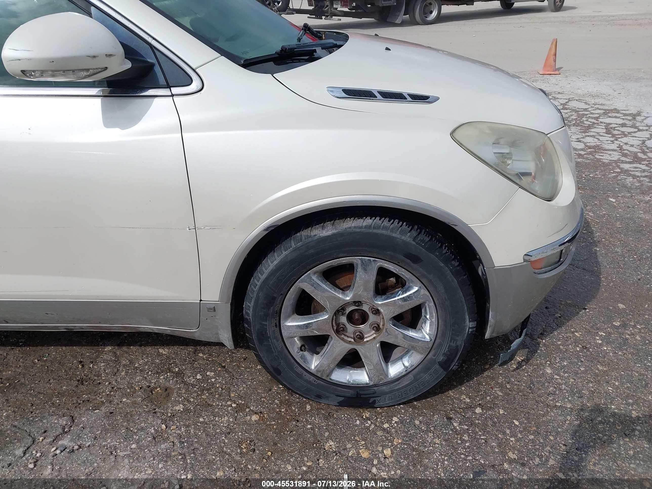 2009 Buick Enclave Cxl White vin: 5GAER23D09J189778