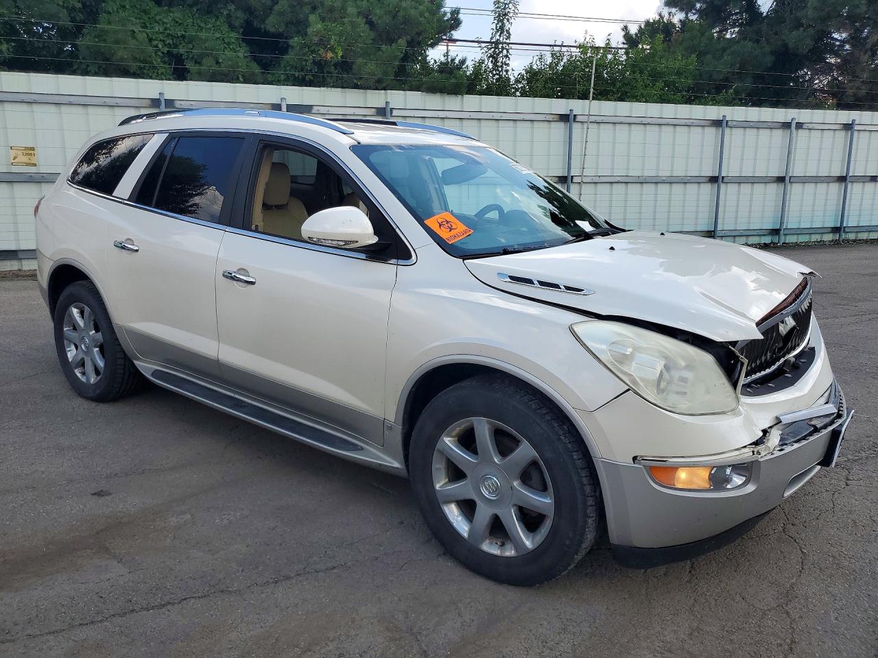 2009 Buick Enclave Cxl White vin: 5GAER23D09J193054