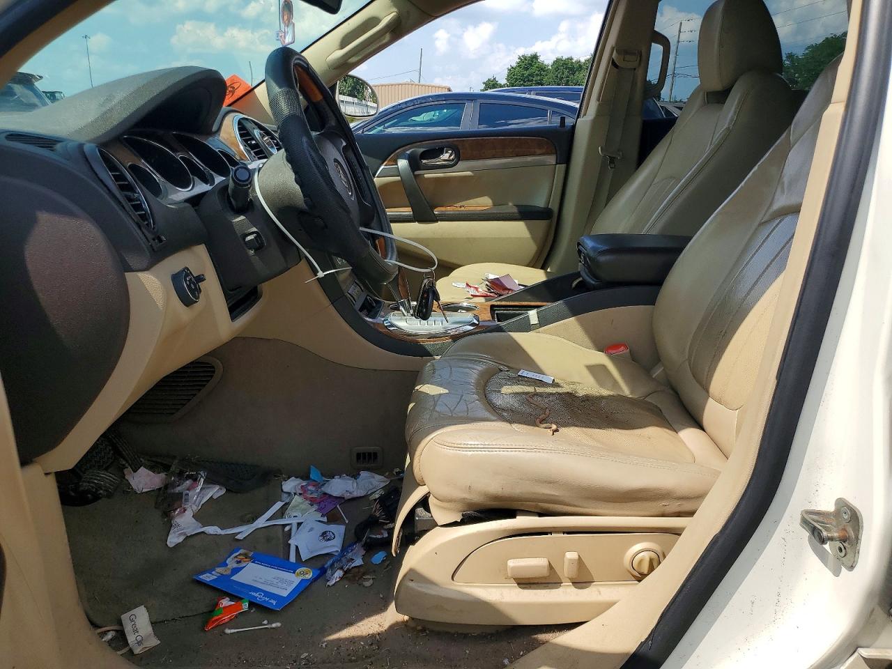 2009 Buick Enclave Cxl White vin: 5GAER23D09J193054