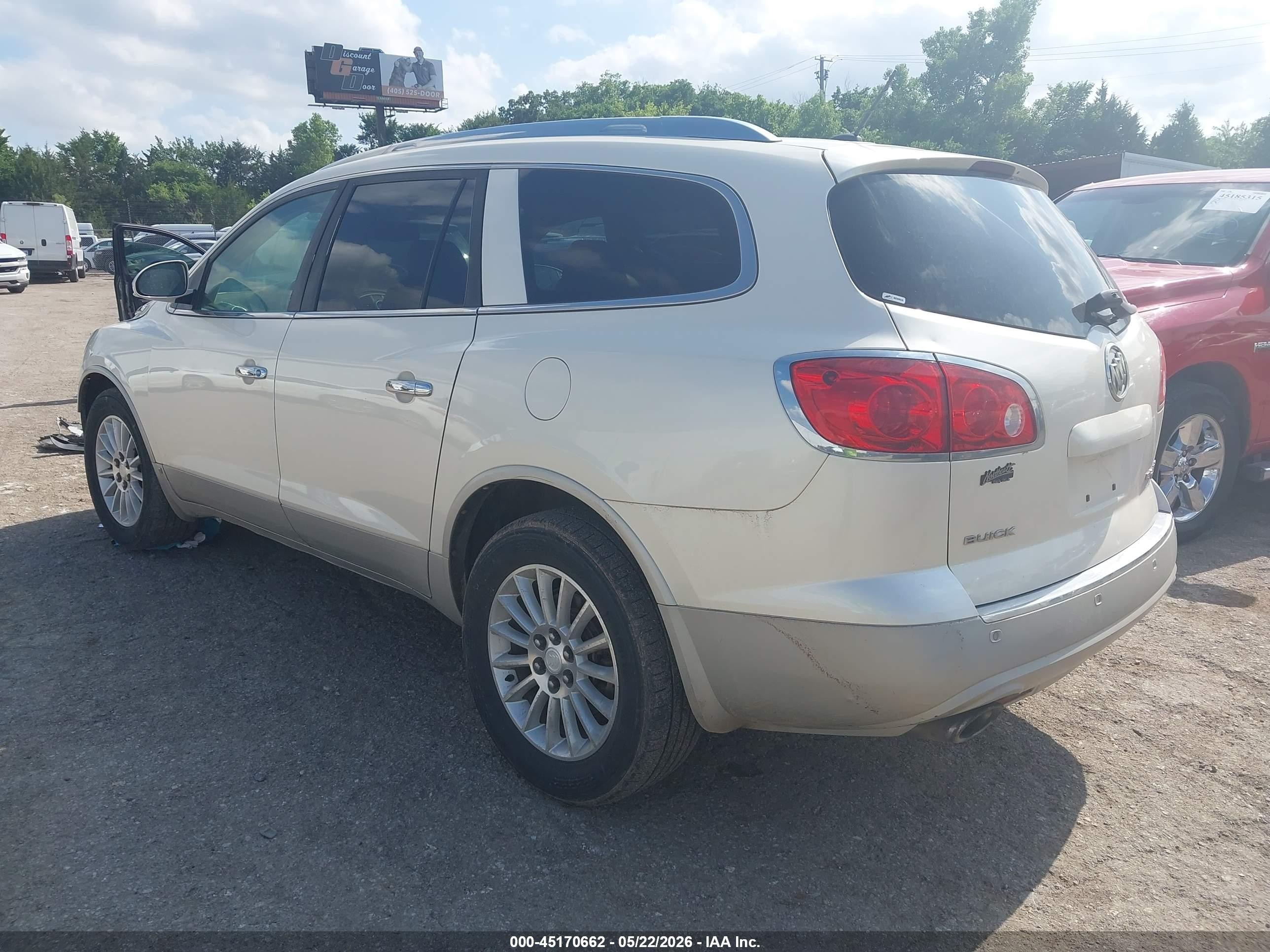 2009 Buick Enclave Cxl White vin: 5GAER23D19J218222