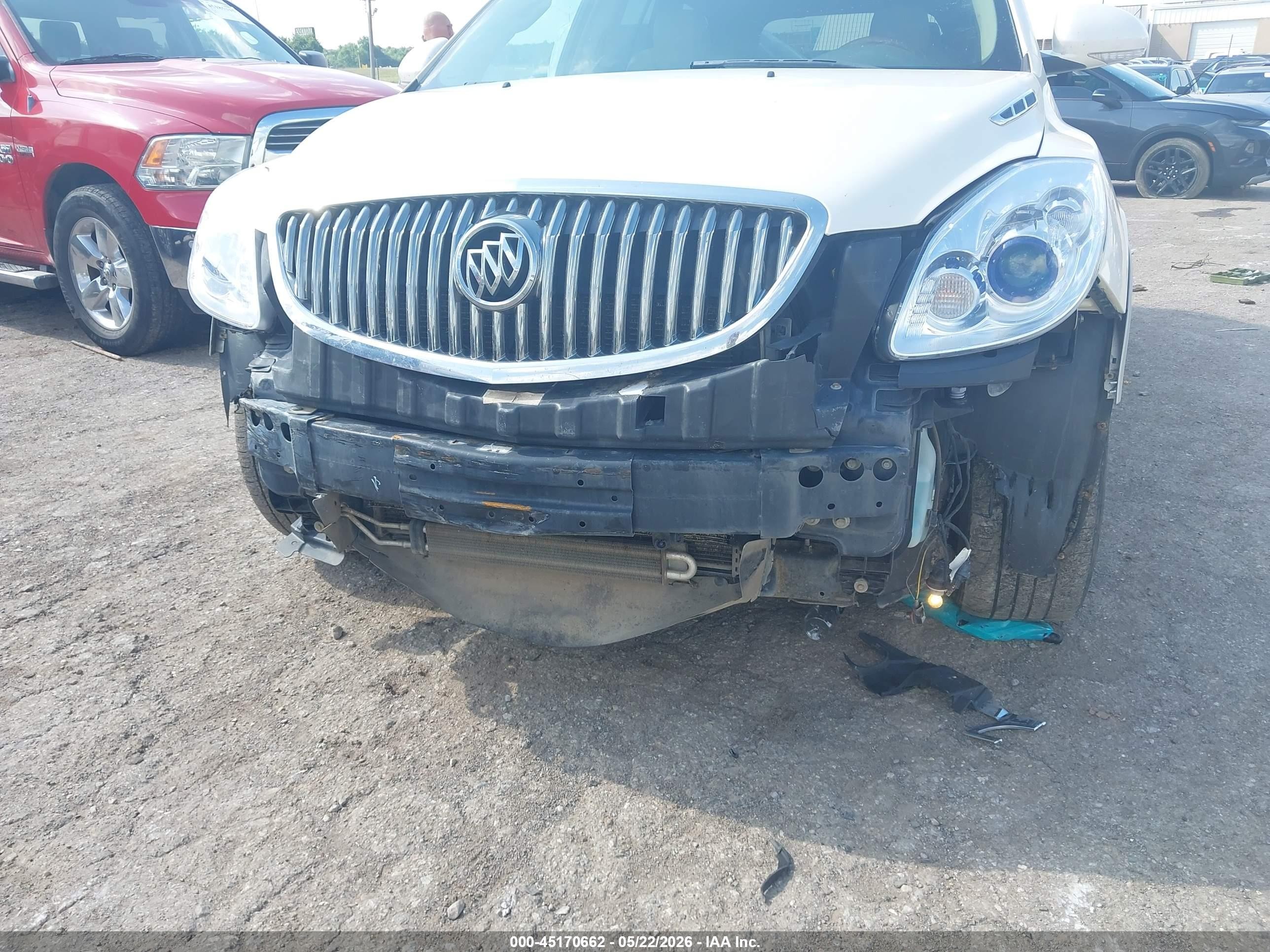 2009 Buick Enclave Cxl White vin: 5GAER23D19J218222