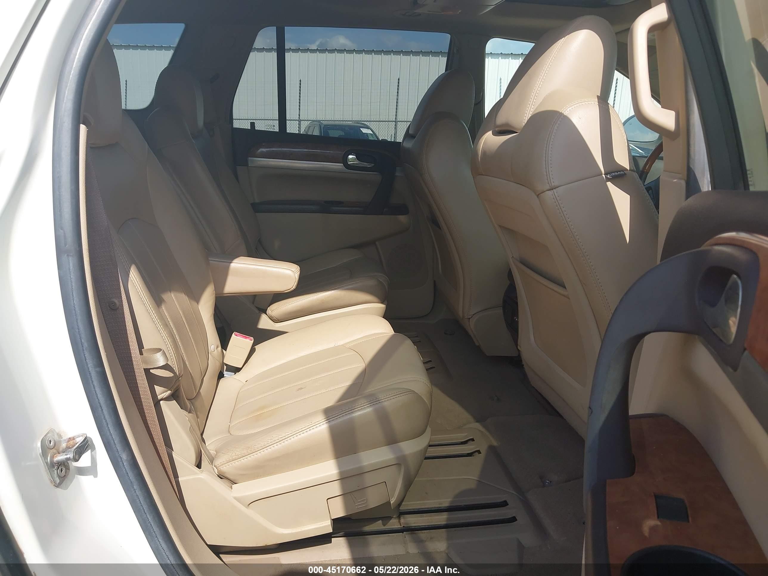 2009 Buick Enclave Cxl White vin: 5GAER23D19J218222