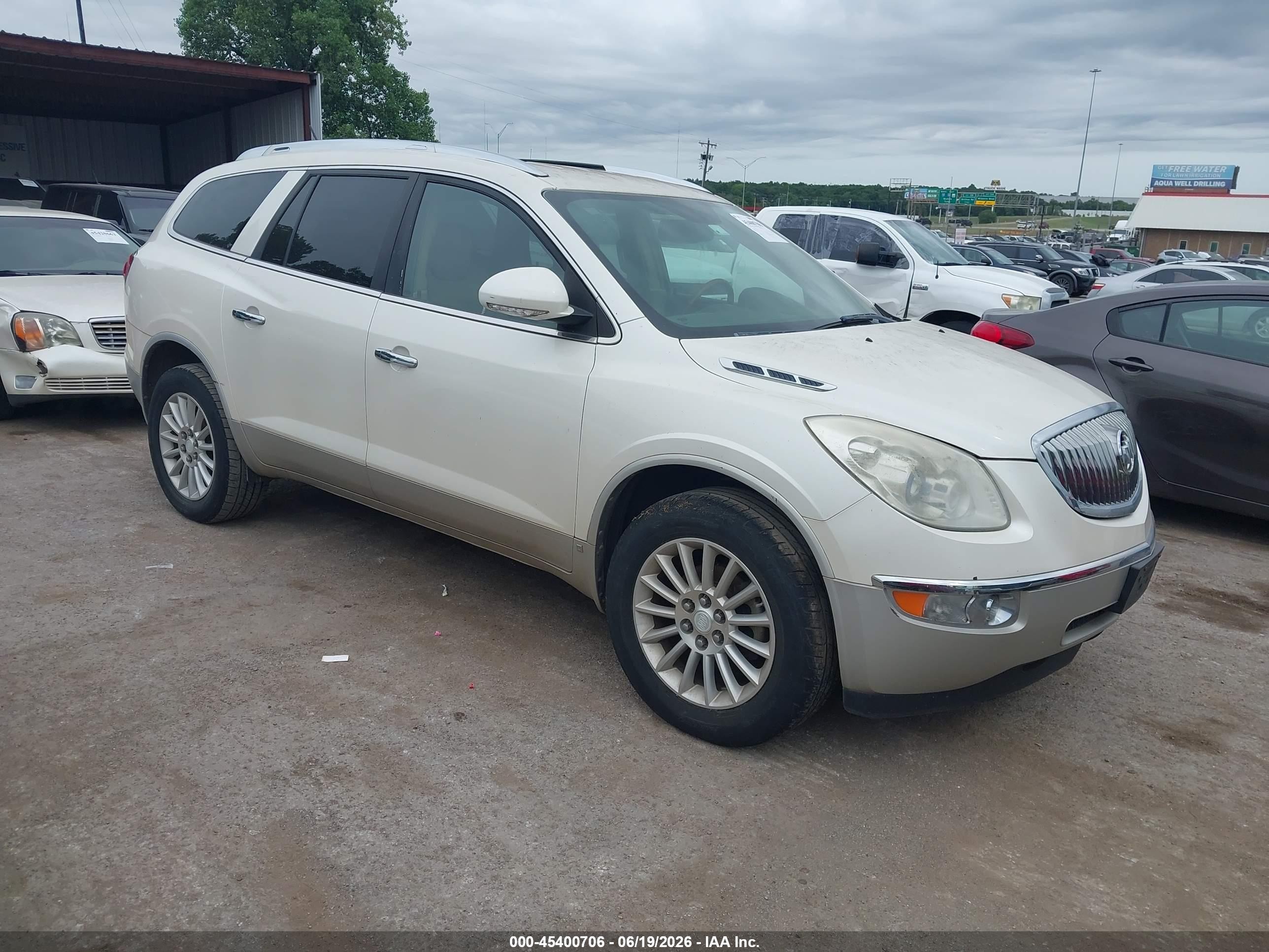 2009 Buick Enclave Cxl White vin: 5GAER23D39J115609