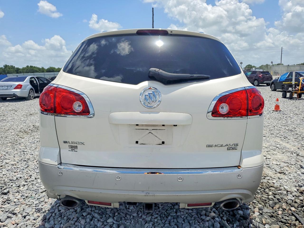 2009 Buick Enclave Cxl White vin: 5GAER23D39J215595