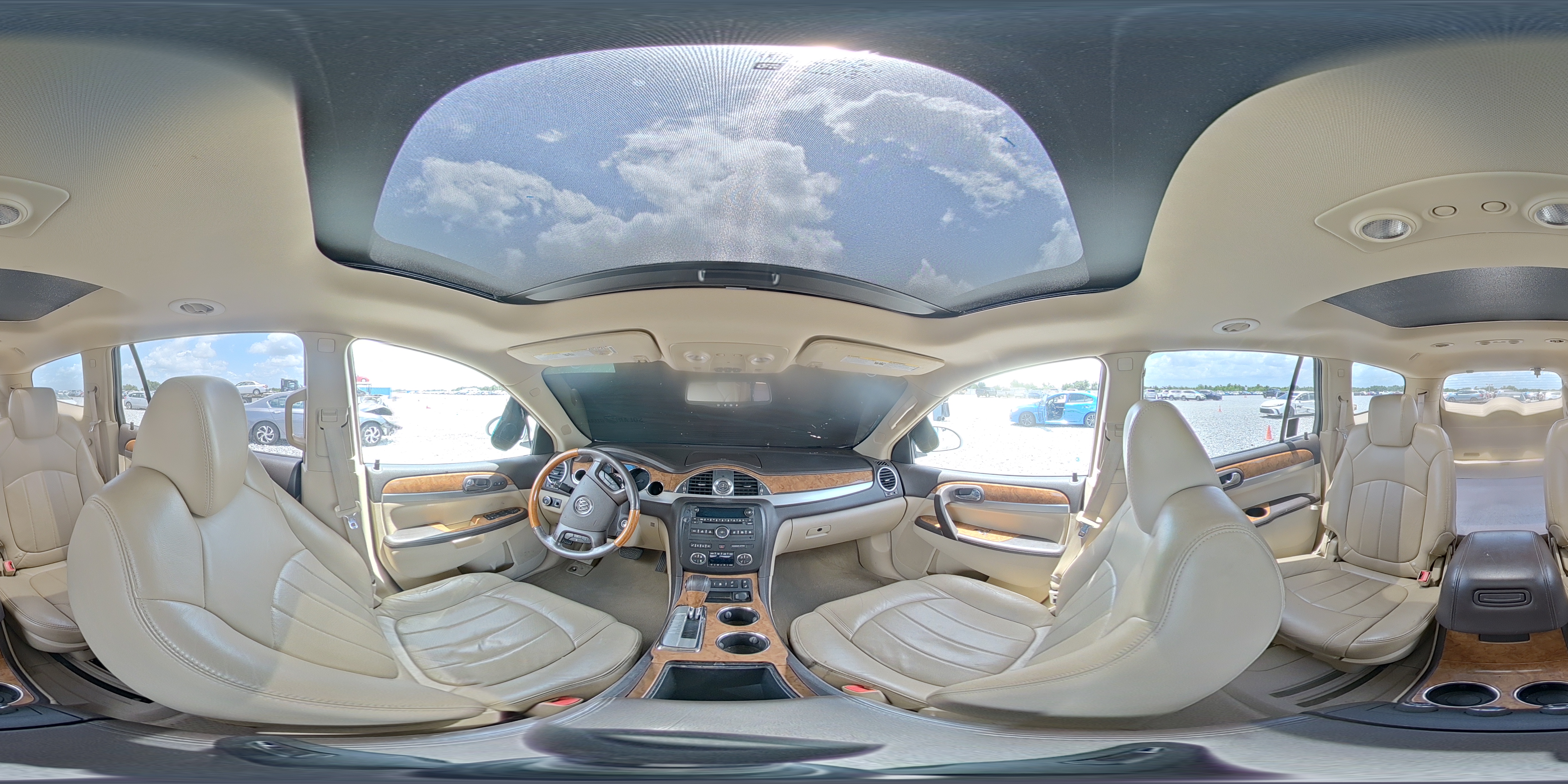 2009 Buick Enclave Cxl White vin: 5GAER23D39J215595
