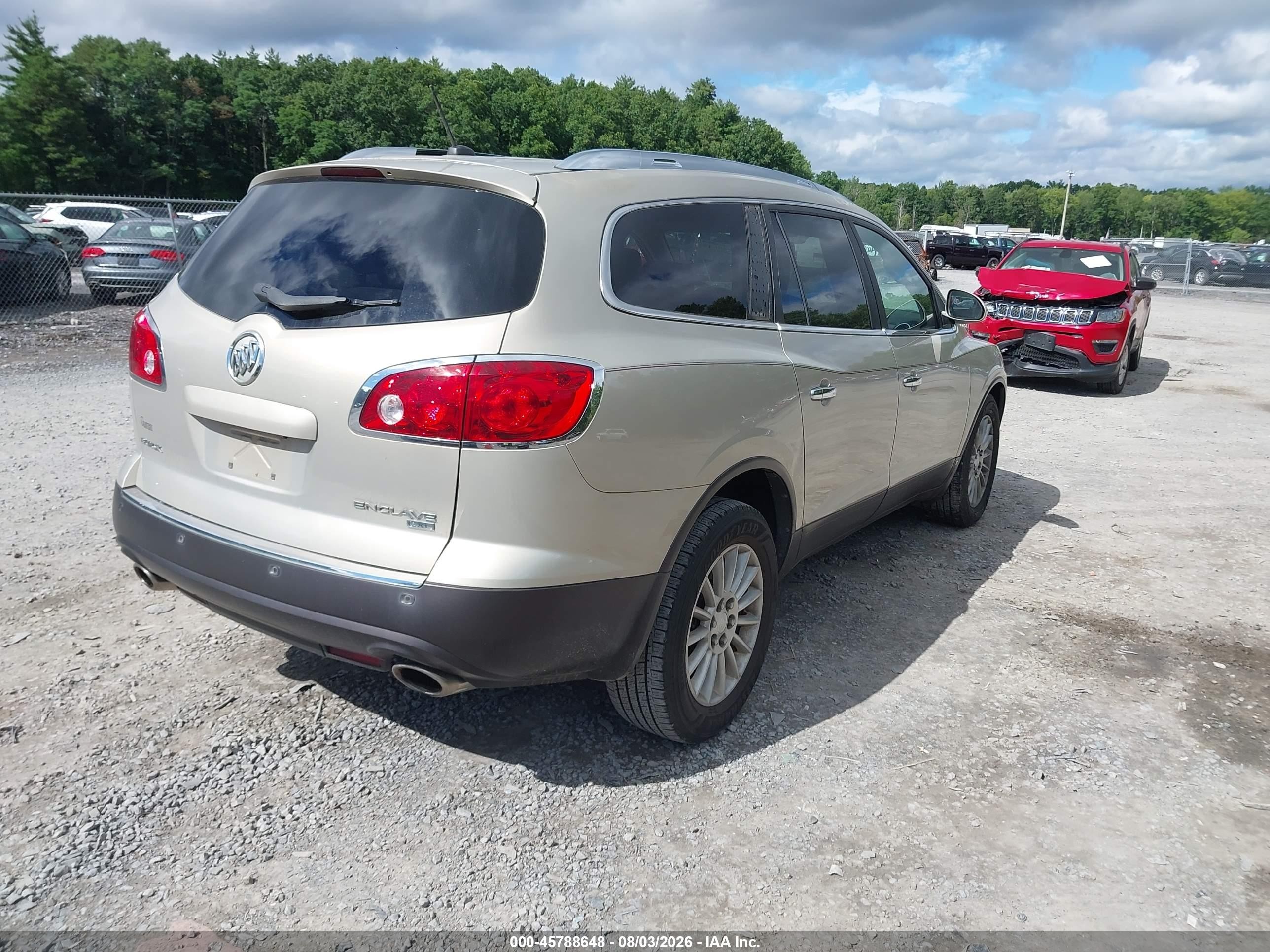 2009 Buick Enclave Cxl Tan vin: 5GAER23D49J209630
