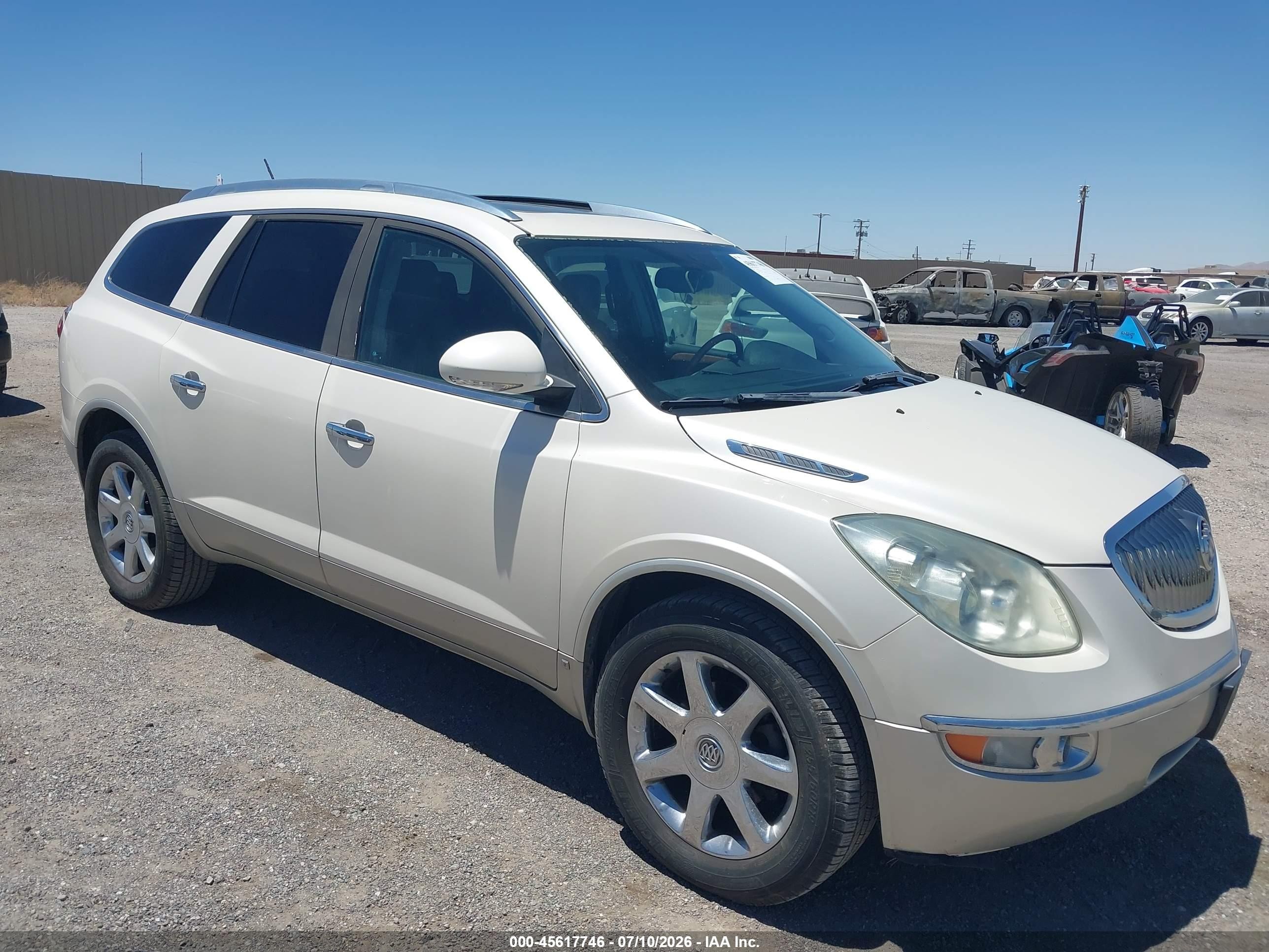 2009 Buick Enclave Cxl White vin: 5GAER23D59J183331