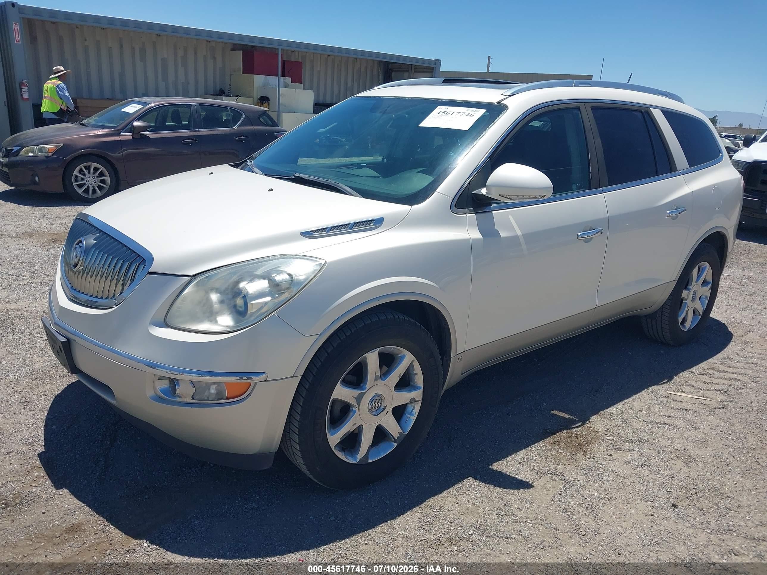 2009 Buick Enclave Cxl White vin: 5GAER23D59J183331