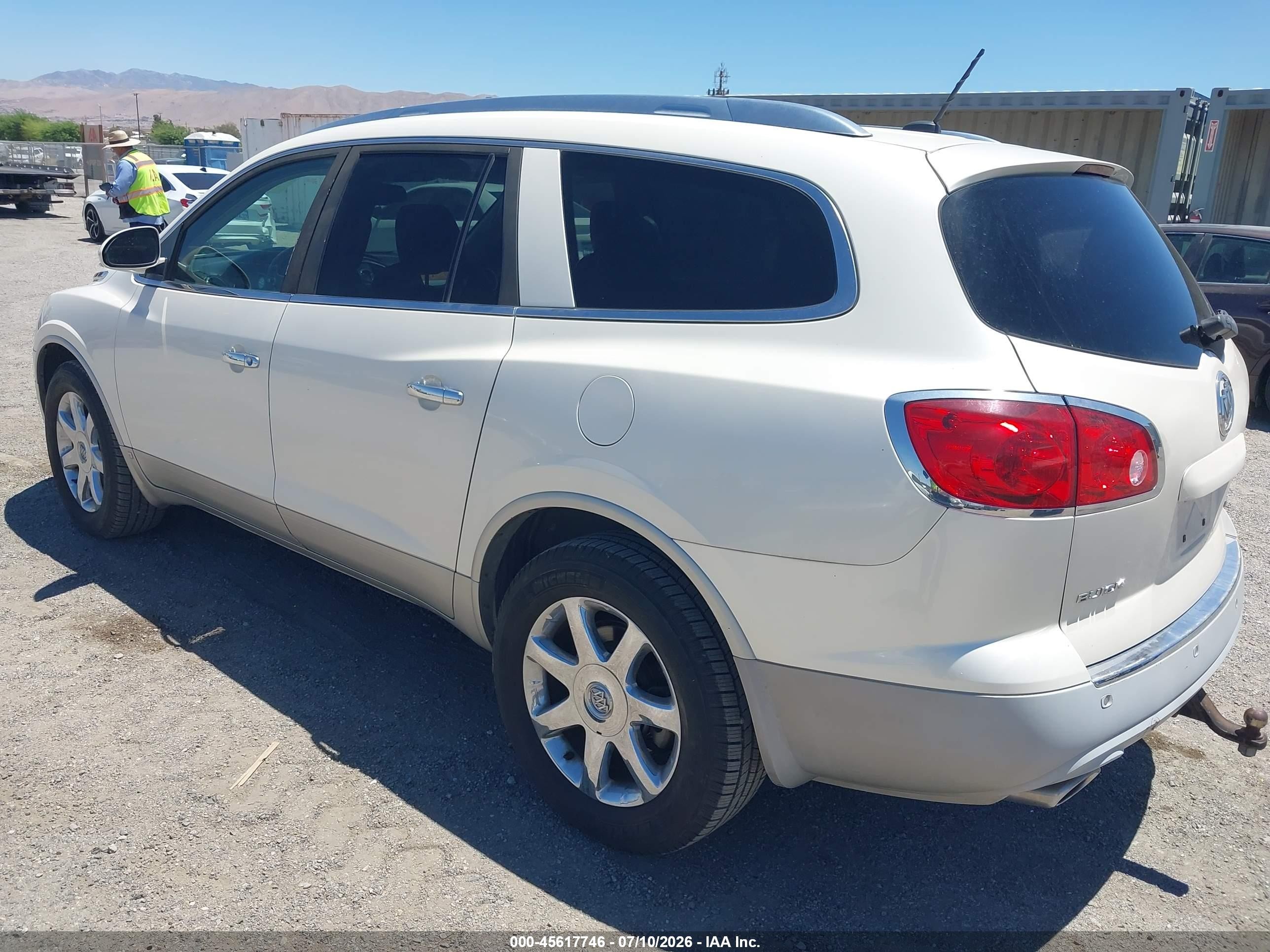 2009 Buick Enclave Cxl White vin: 5GAER23D59J183331