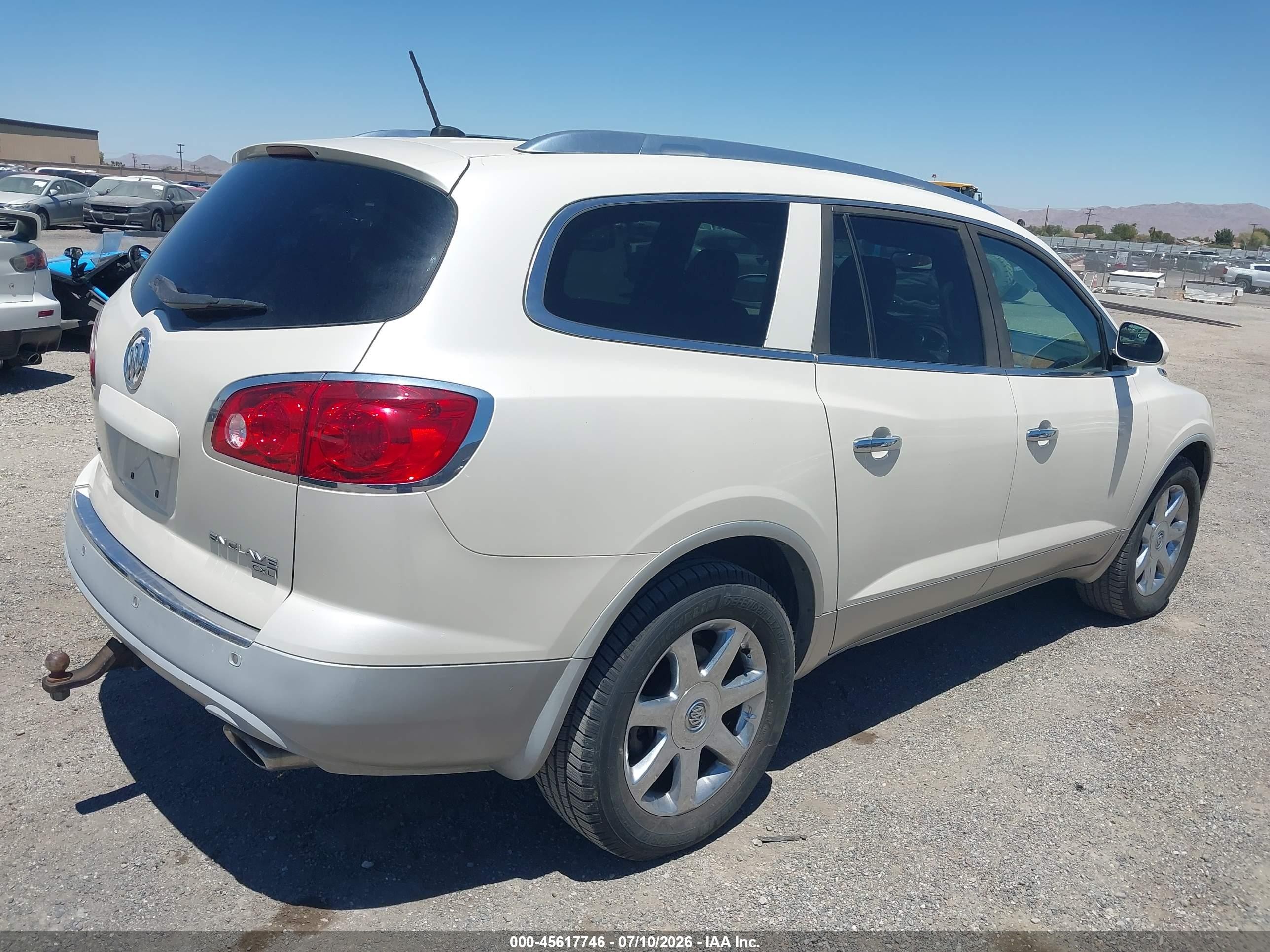 2009 Buick Enclave Cxl White vin: 5GAER23D59J183331
