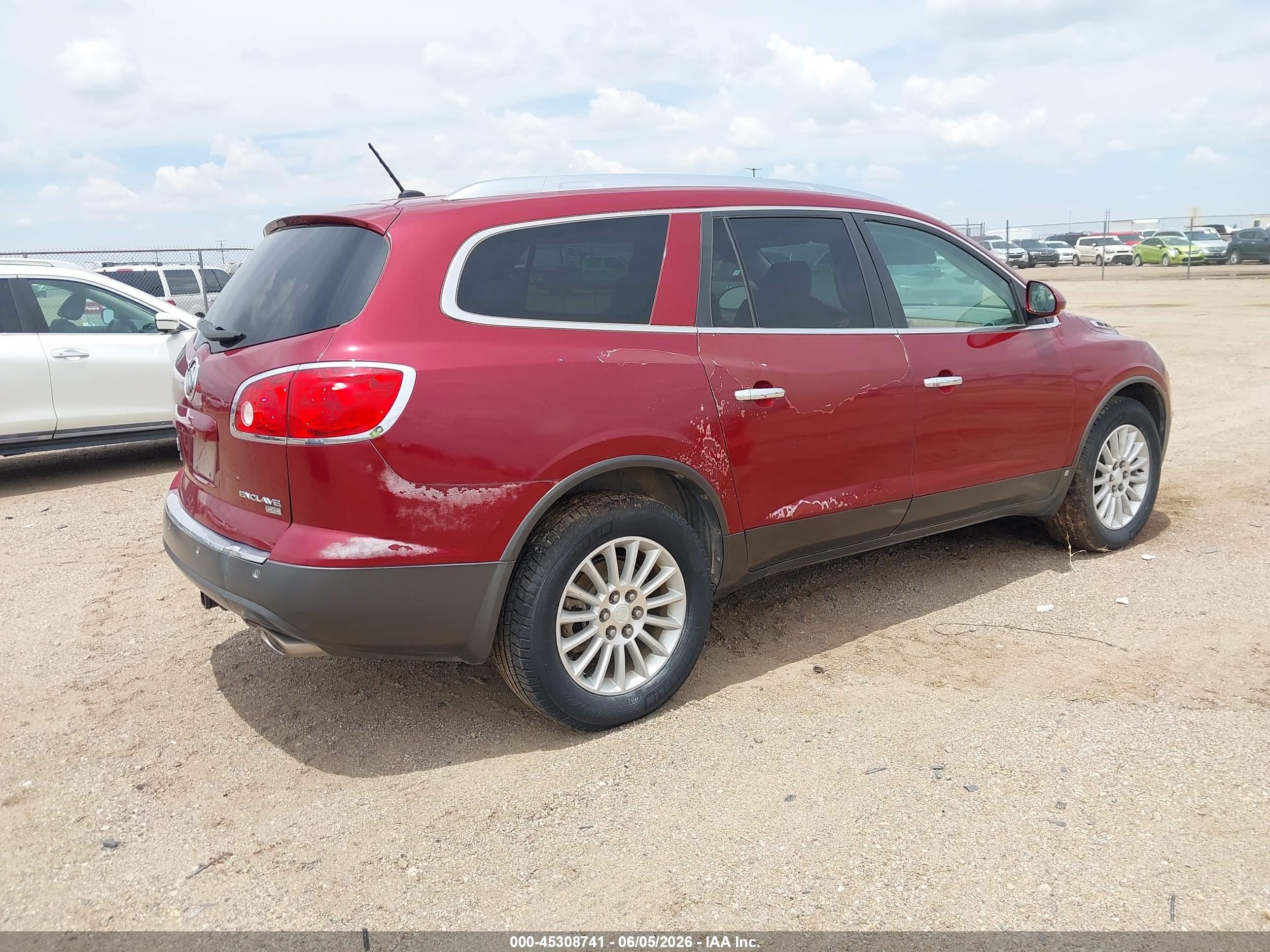 2009 Buick Enclave Cxl Red vin: 5GAER23D69J172015