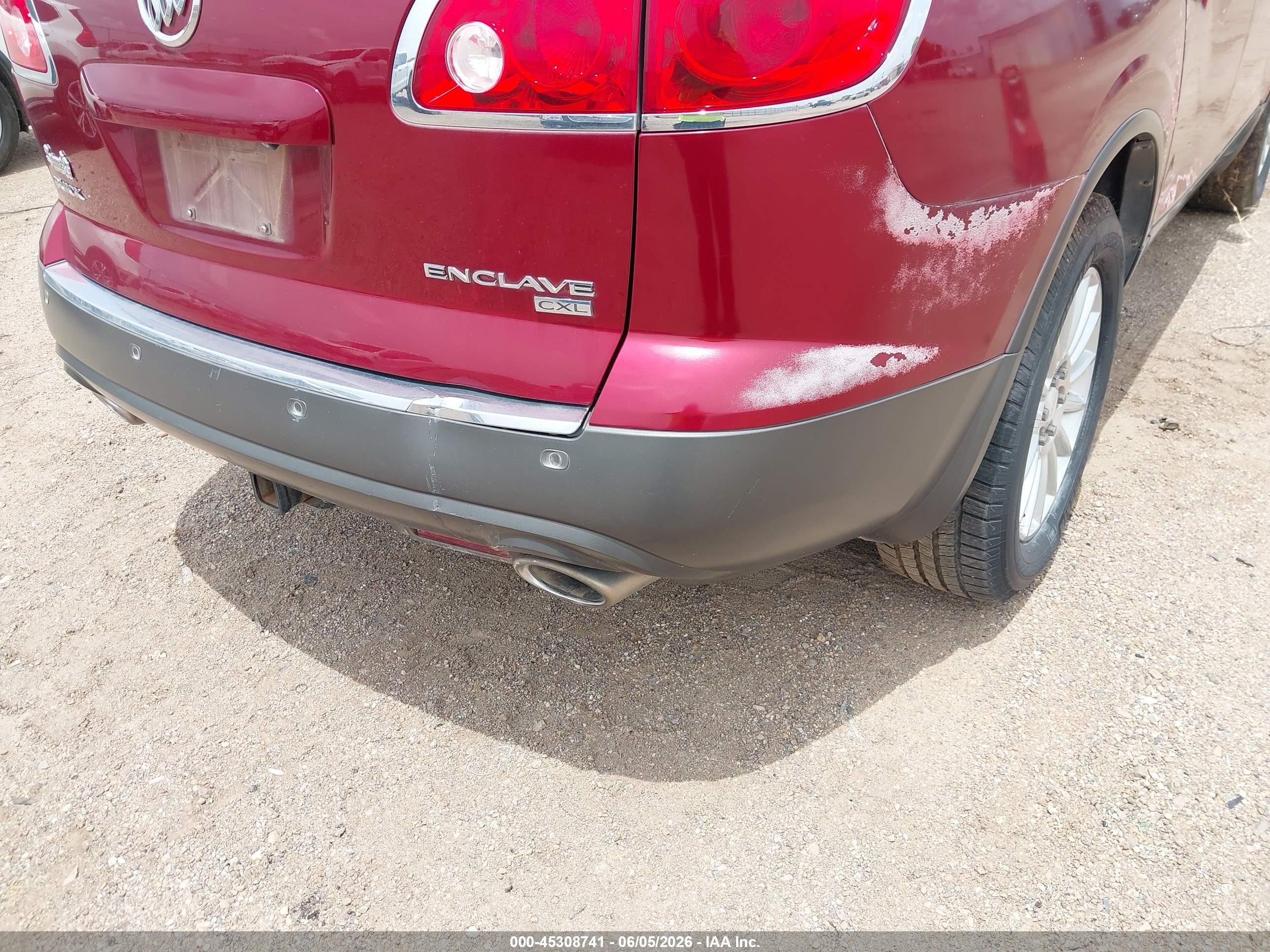 2009 Buick Enclave Cxl Red vin: 5GAER23D69J172015