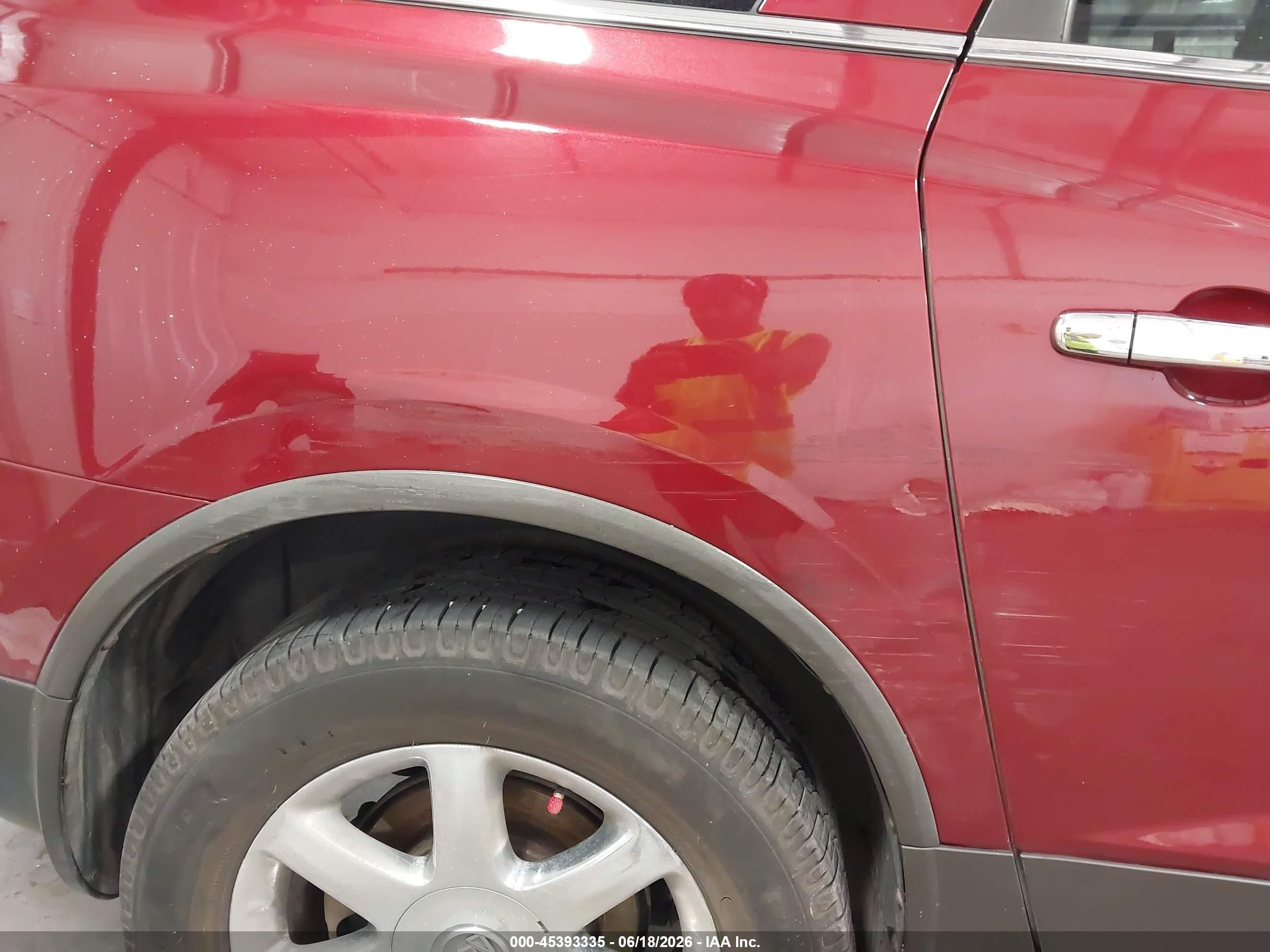 2009 Buick Enclave Cxl Red vin: 5GAER23D69J209550