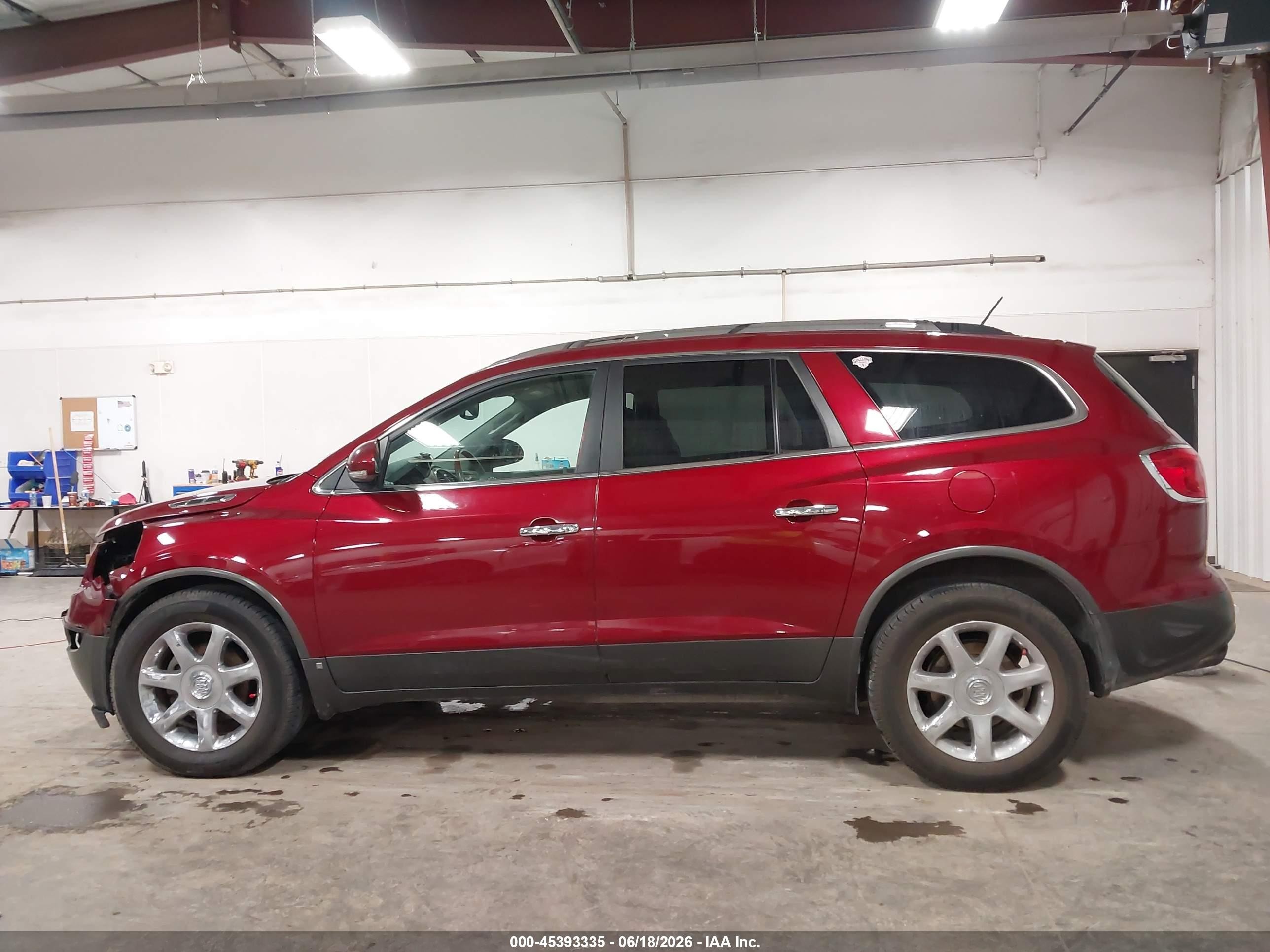 2009 Buick Enclave Cxl Red vin: 5GAER23D69J209550