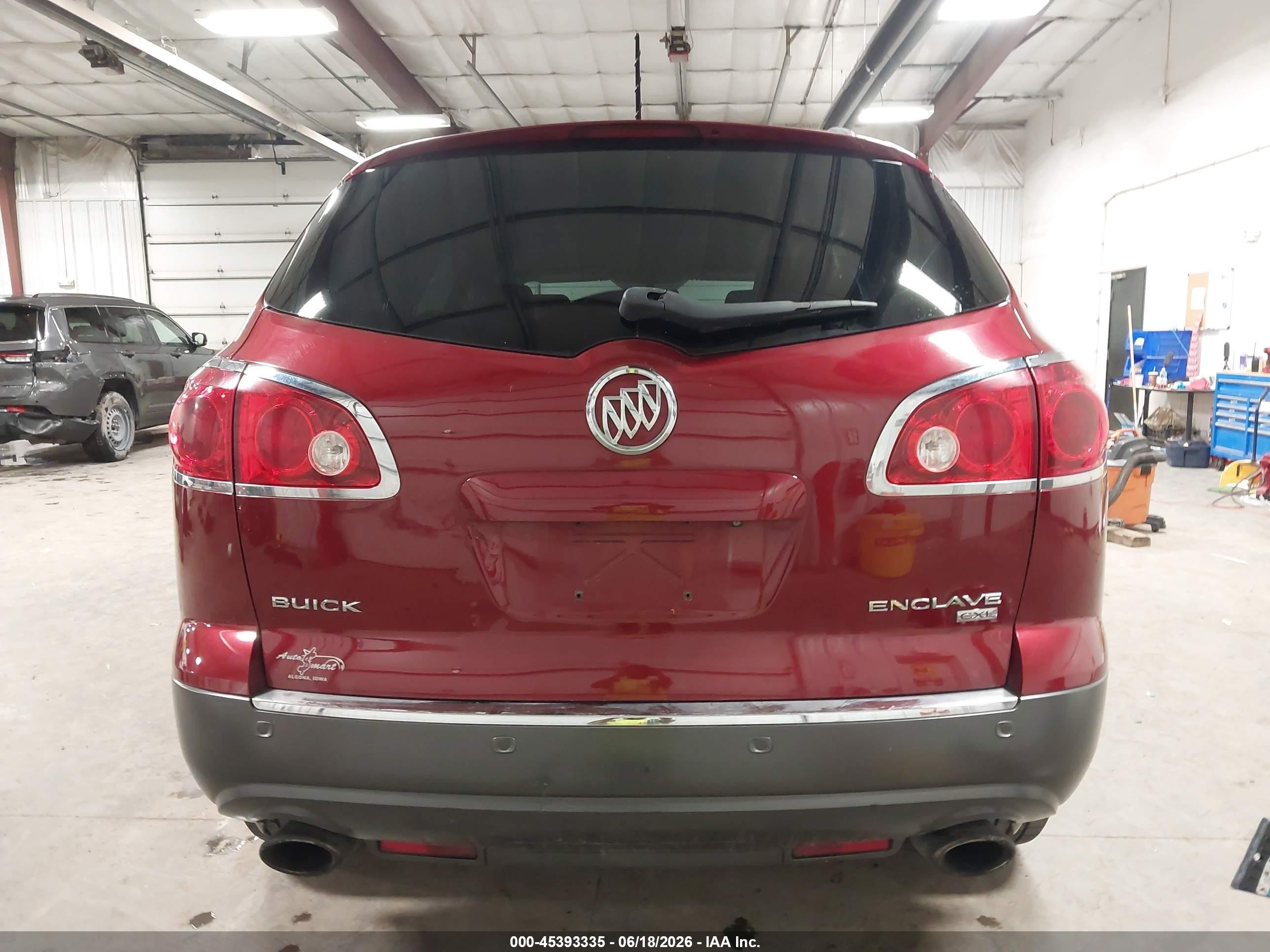 2009 Buick Enclave Cxl Red vin: 5GAER23D69J209550