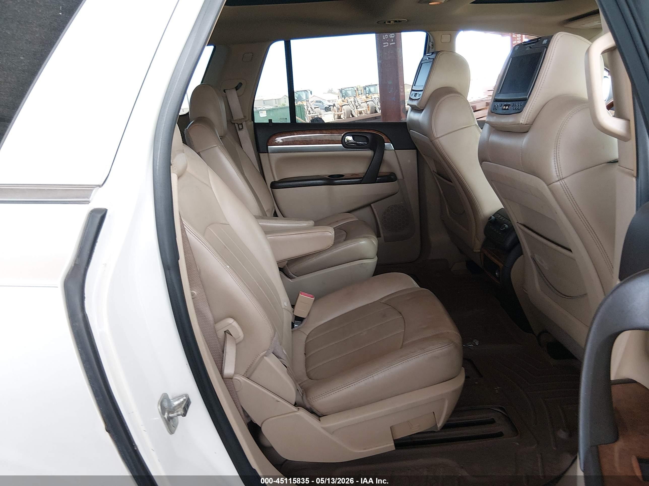 2009 Buick Enclave Cxl White vin: 5GAER23D99J155452
