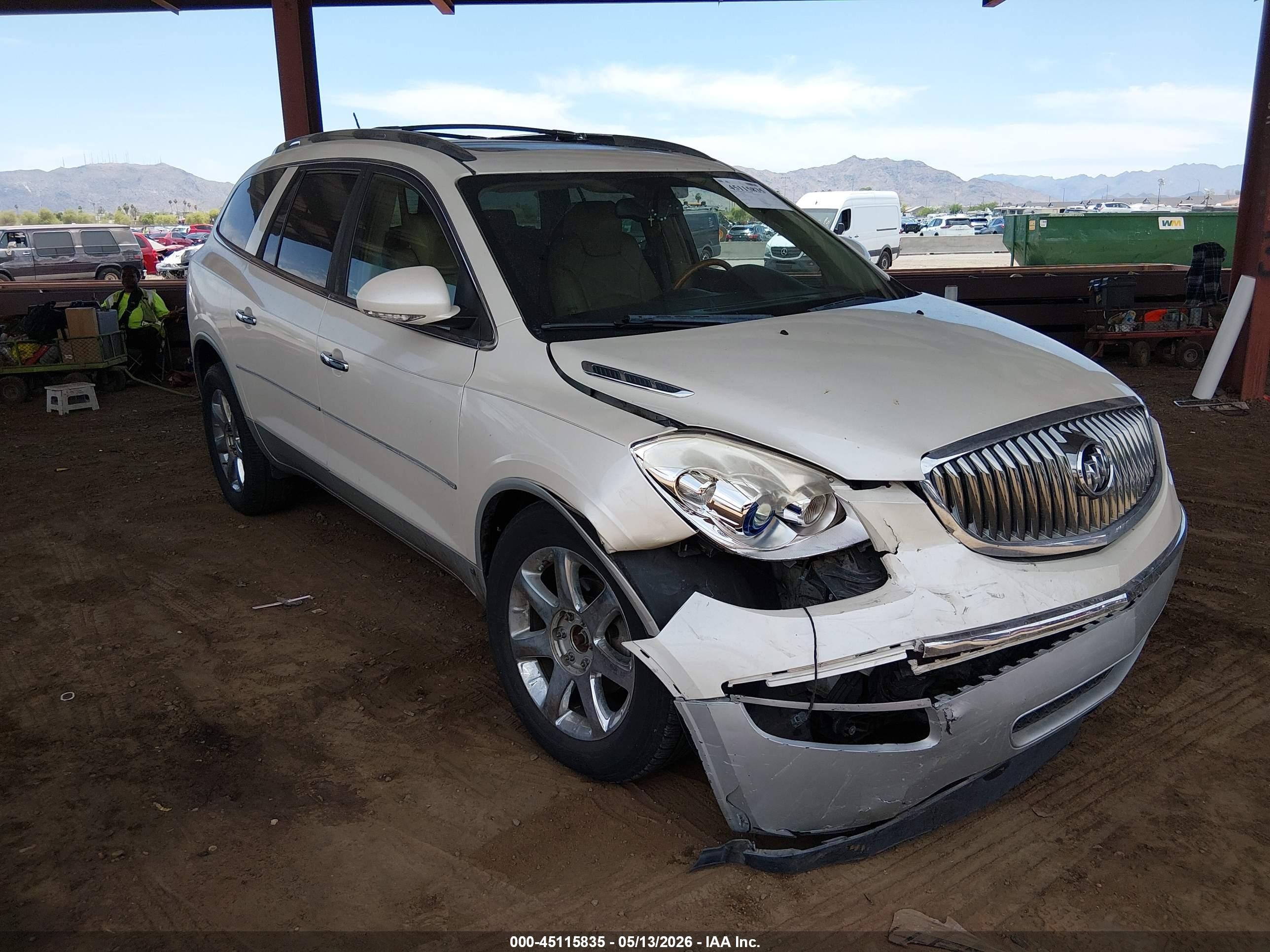 2009 Buick Enclave Cxl White vin: 5GAER23D99J155452