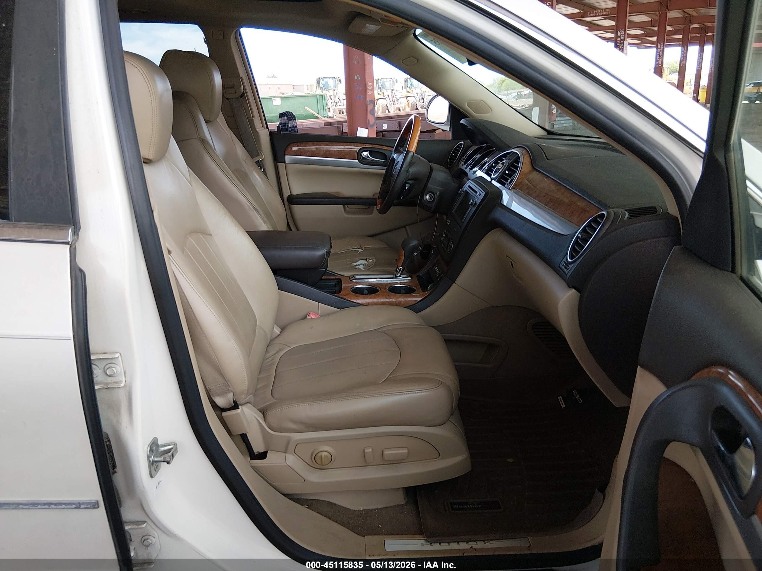 2009 Buick Enclave Cxl White vin: 5GAER23D99J155452