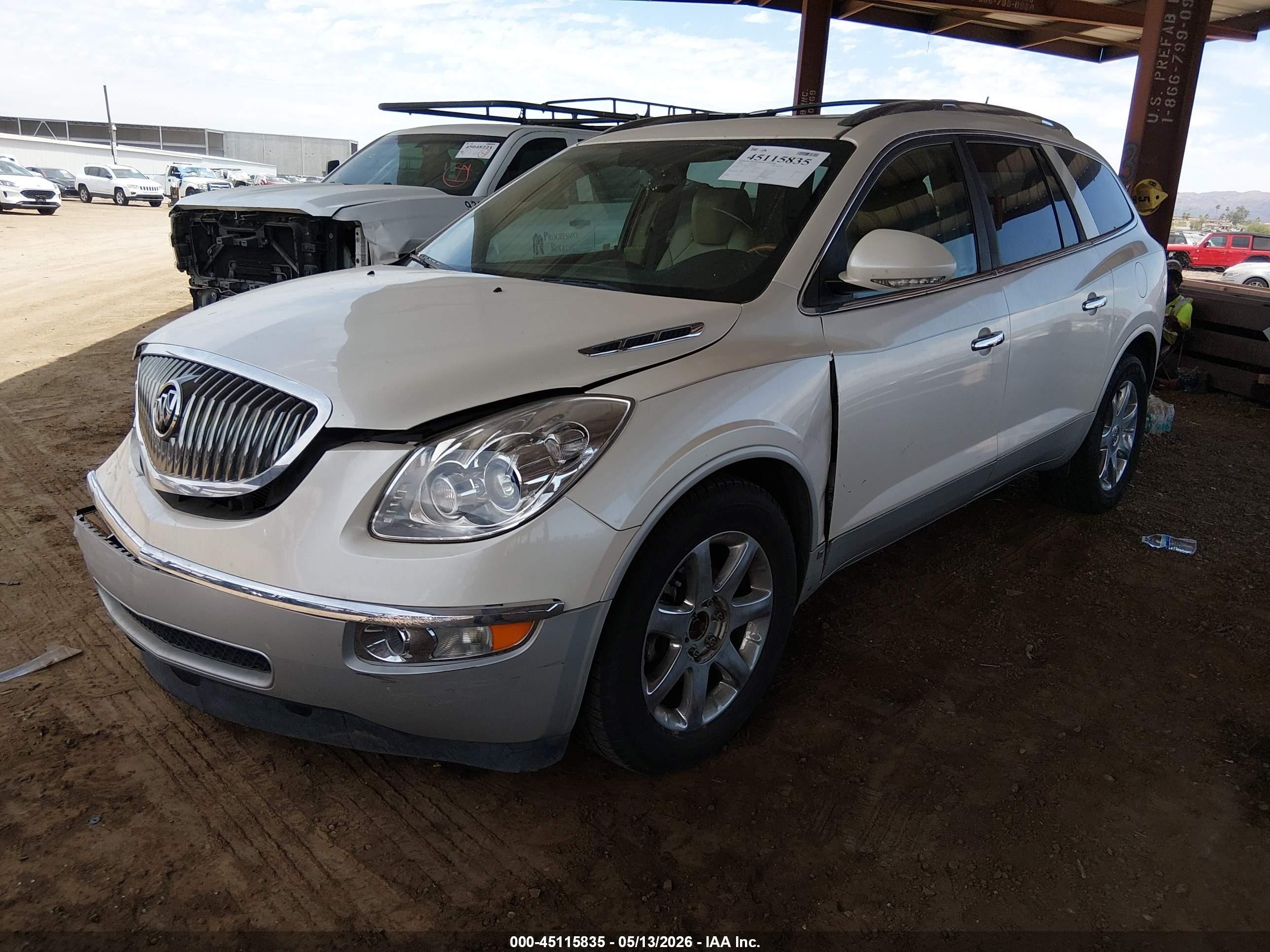2009 Buick Enclave Cxl White vin: 5GAER23D99J155452