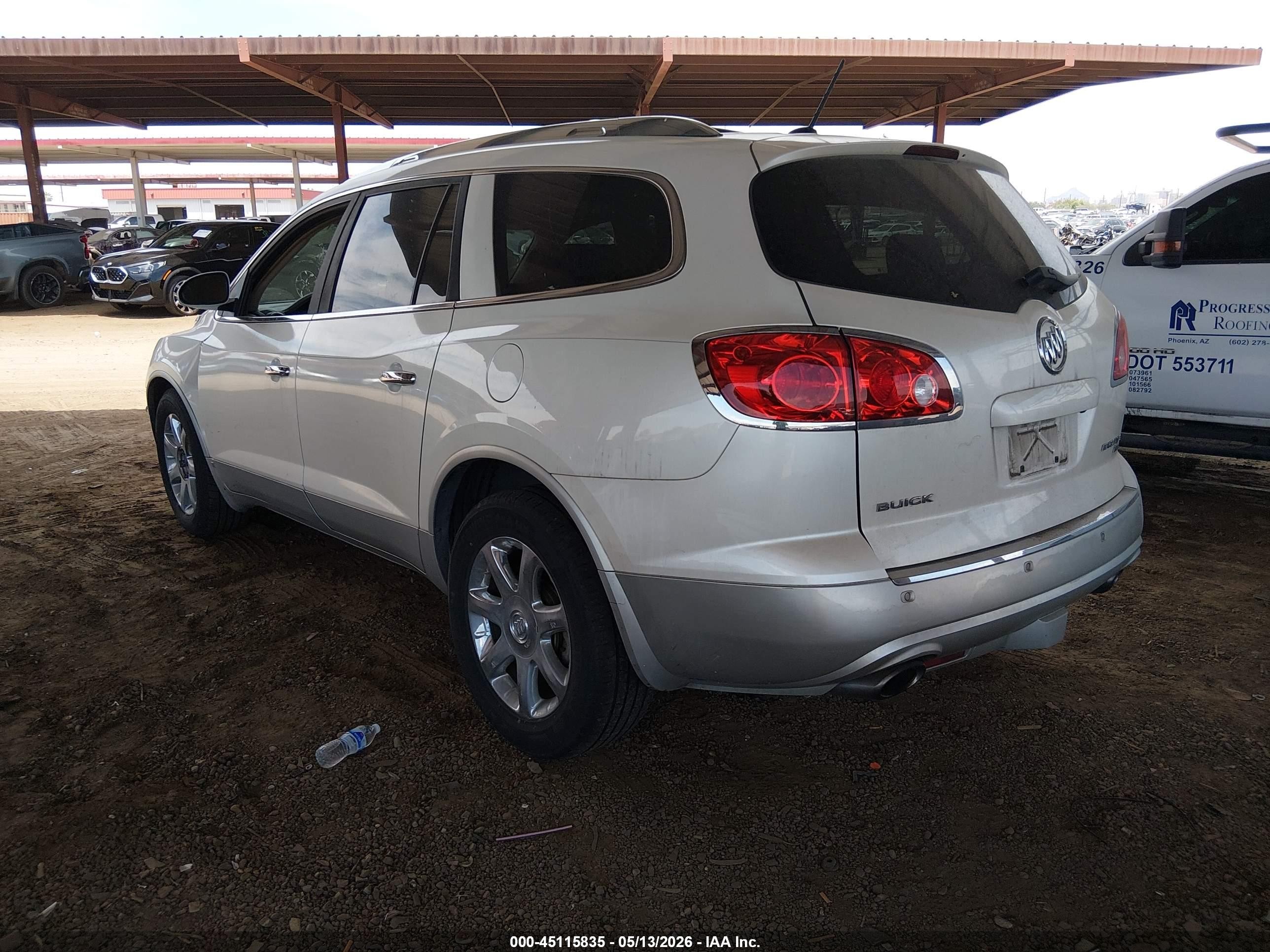 2009 Buick Enclave Cxl White vin: 5GAER23D99J155452