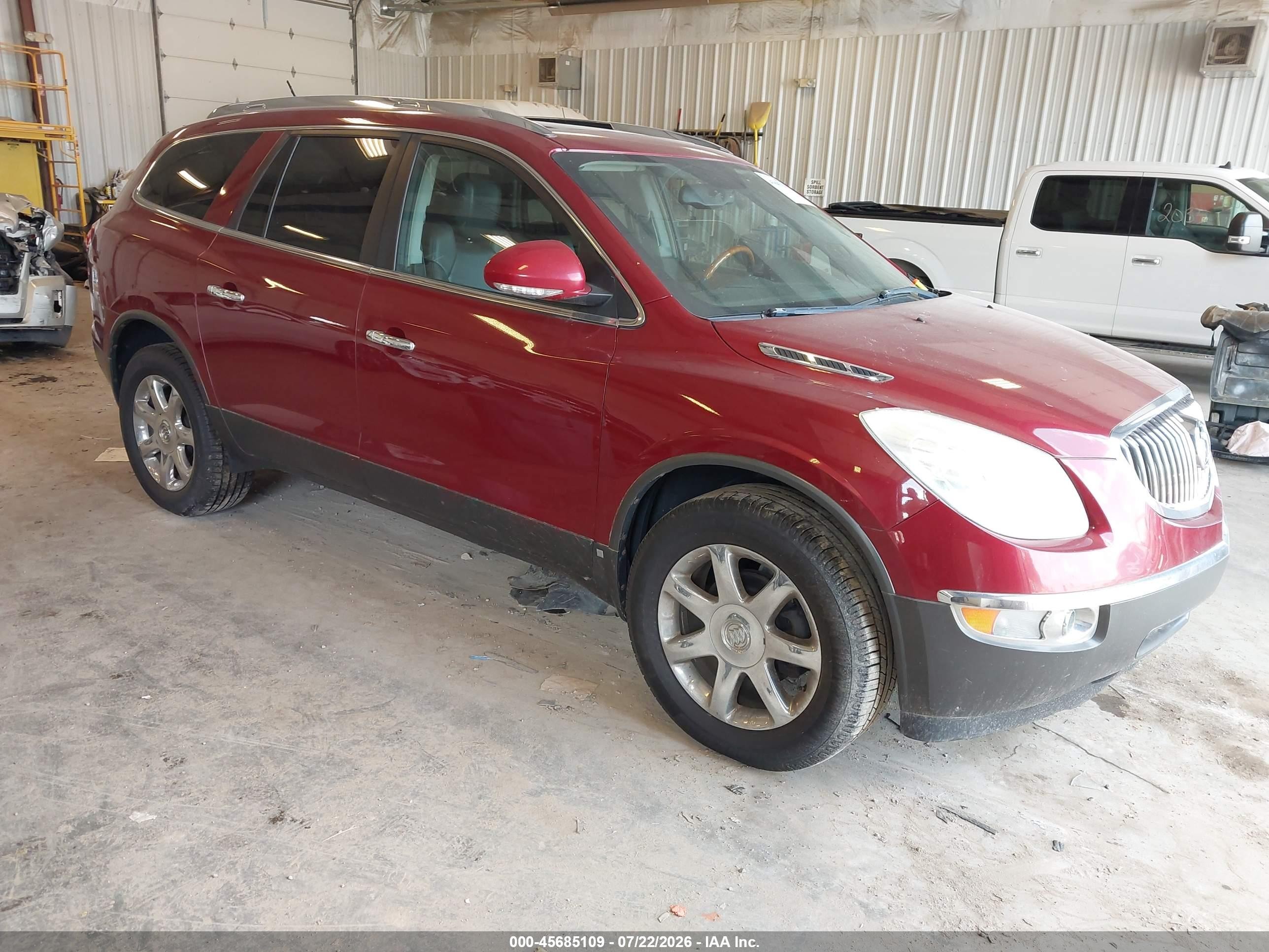 2009 Buick Enclave Cxl Red vin: 5GAER23DX9J100587
