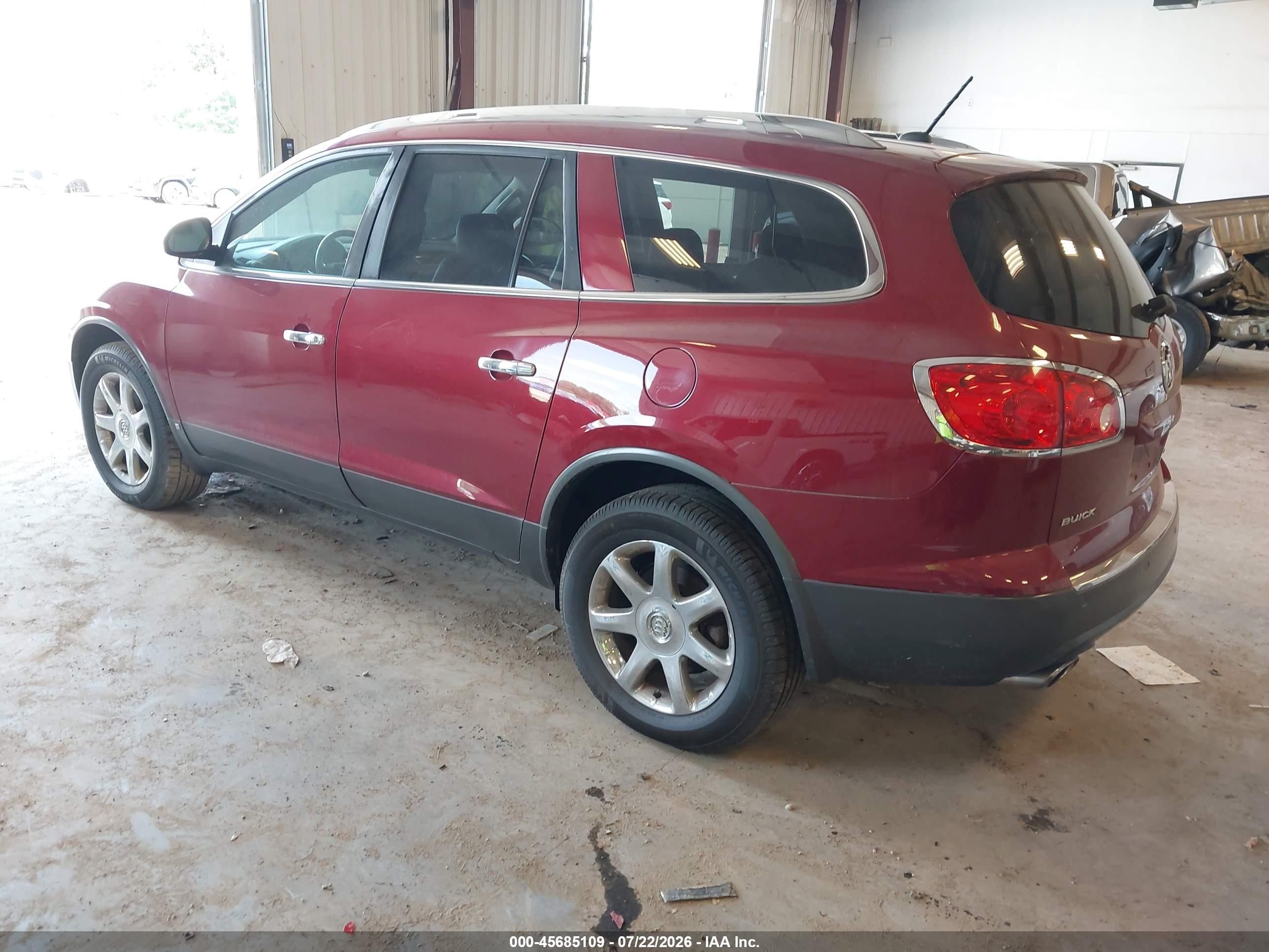 2009 Buick Enclave Cxl Red vin: 5GAER23DX9J100587