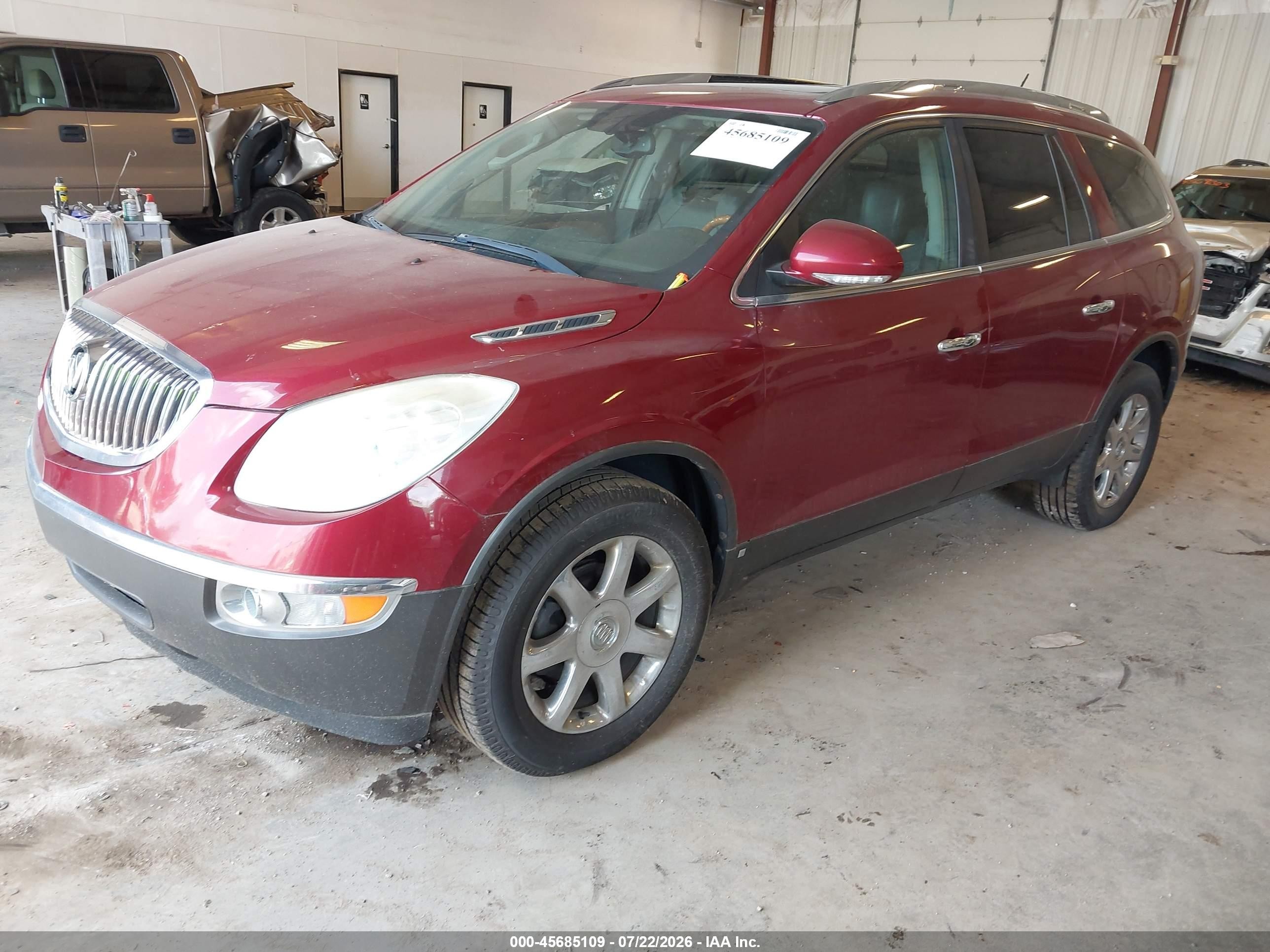 2009 Buick Enclave Cxl Red vin: 5GAER23DX9J100587