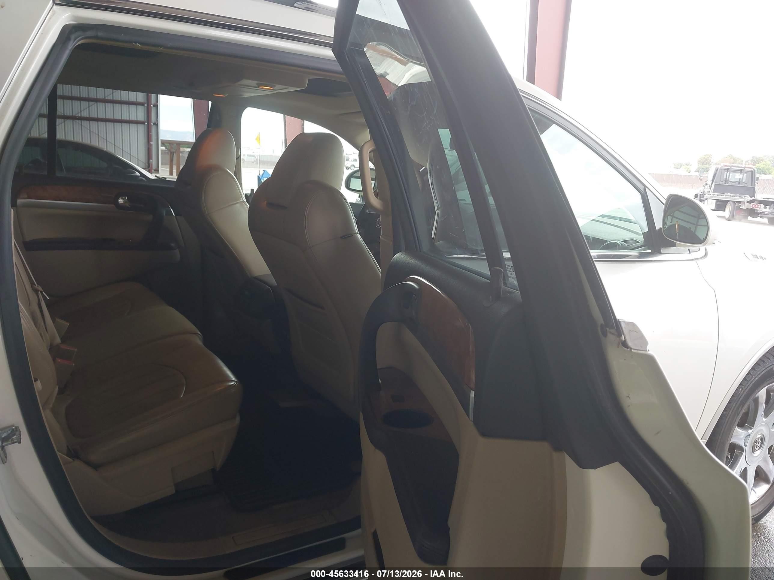 2009 Buick Enclave Cxl White vin: 5GAER23DX9J128907