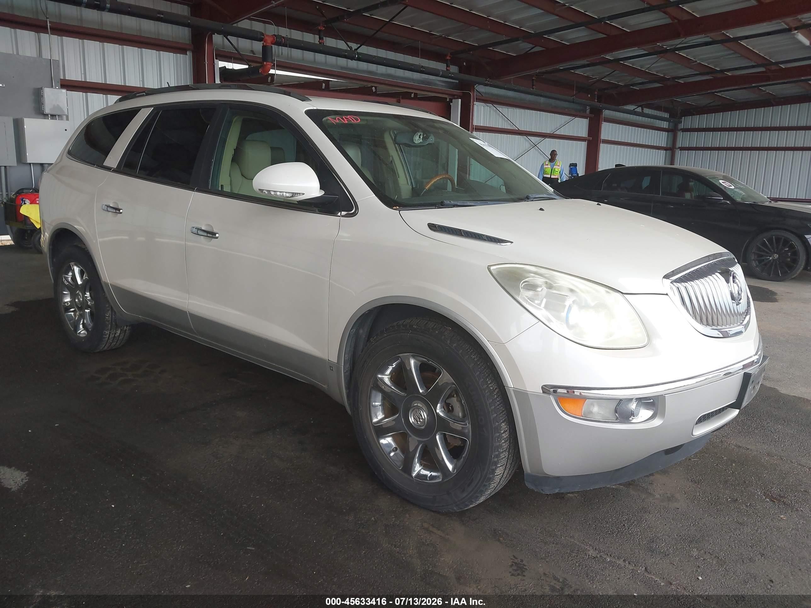 2009 Buick Enclave Cxl White vin: 5GAER23DX9J128907
