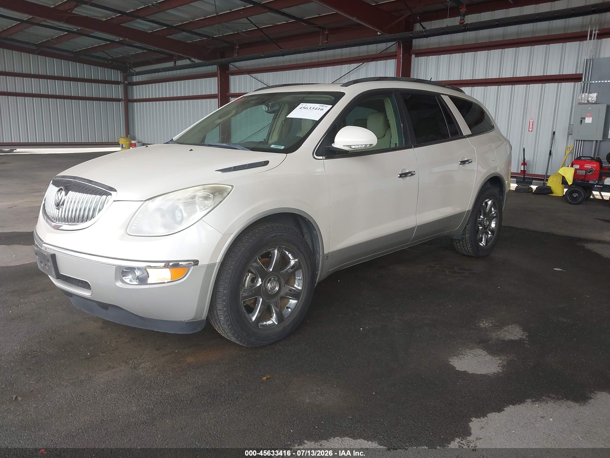 2009 Buick Enclave Cxl White vin: 5GAER23DX9J128907