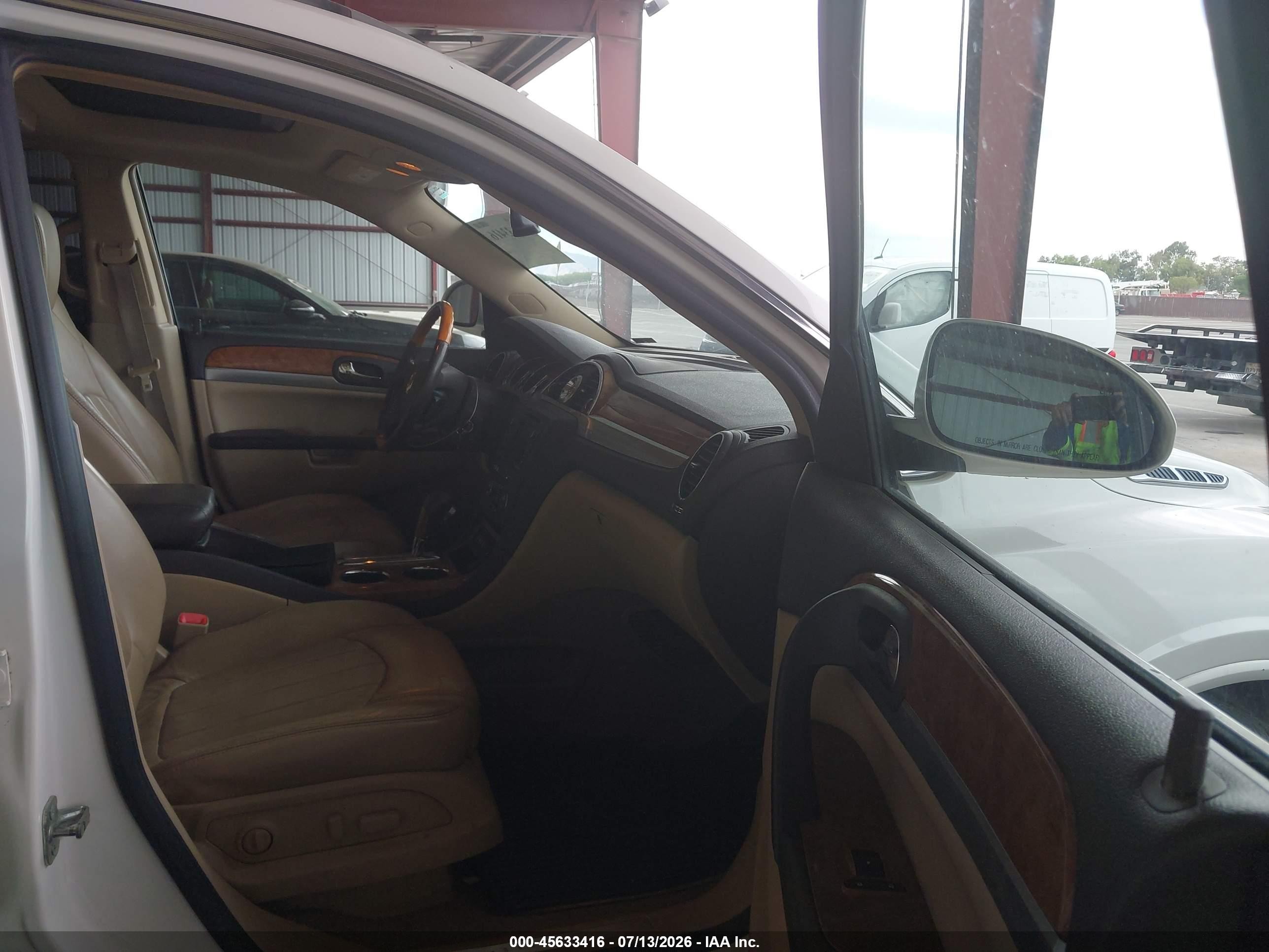 2009 Buick Enclave Cxl White vin: 5GAER23DX9J128907