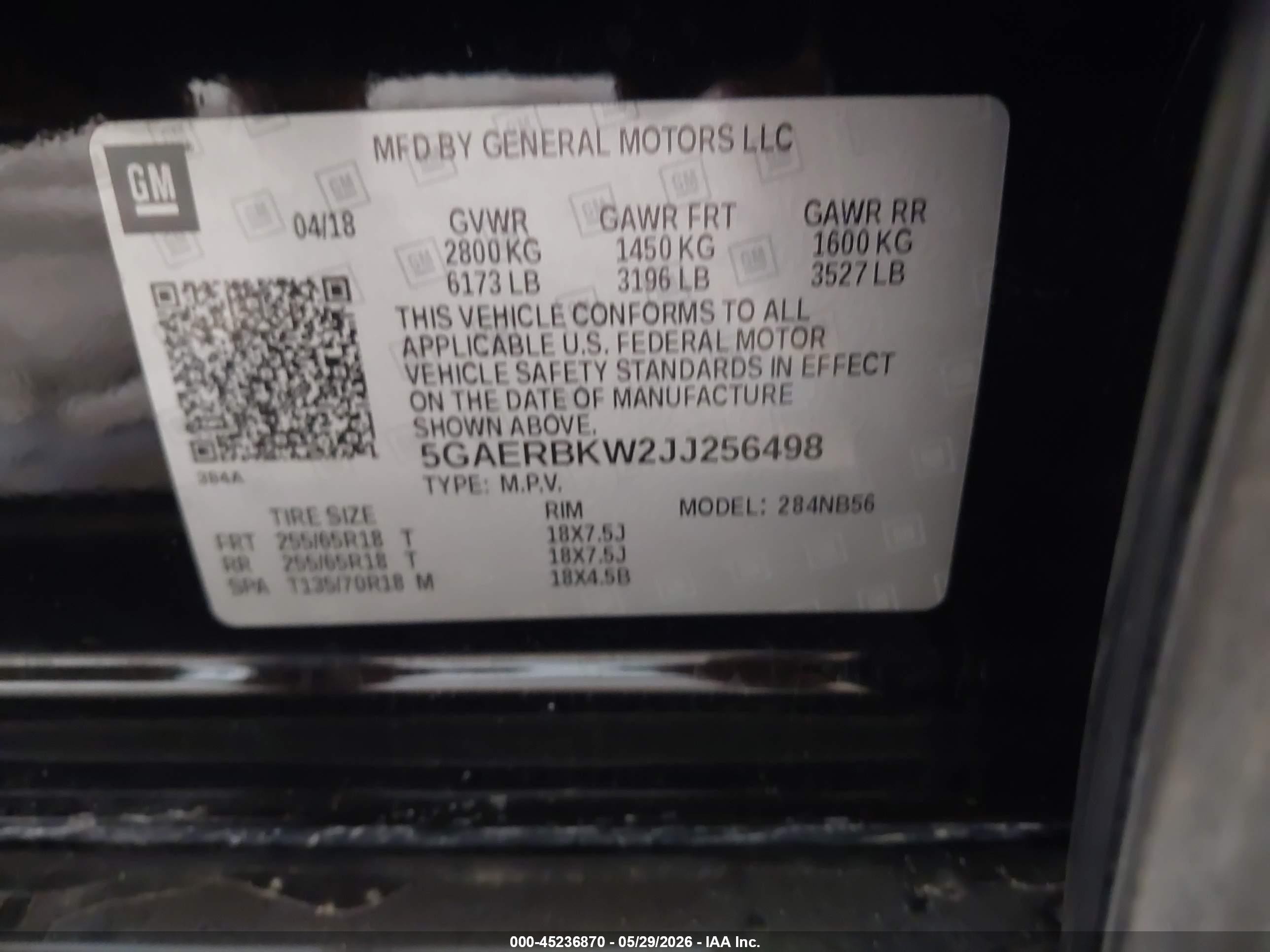 2018 Buick Enclave Essence Black vin: 5GAERBKW2JJ256498
