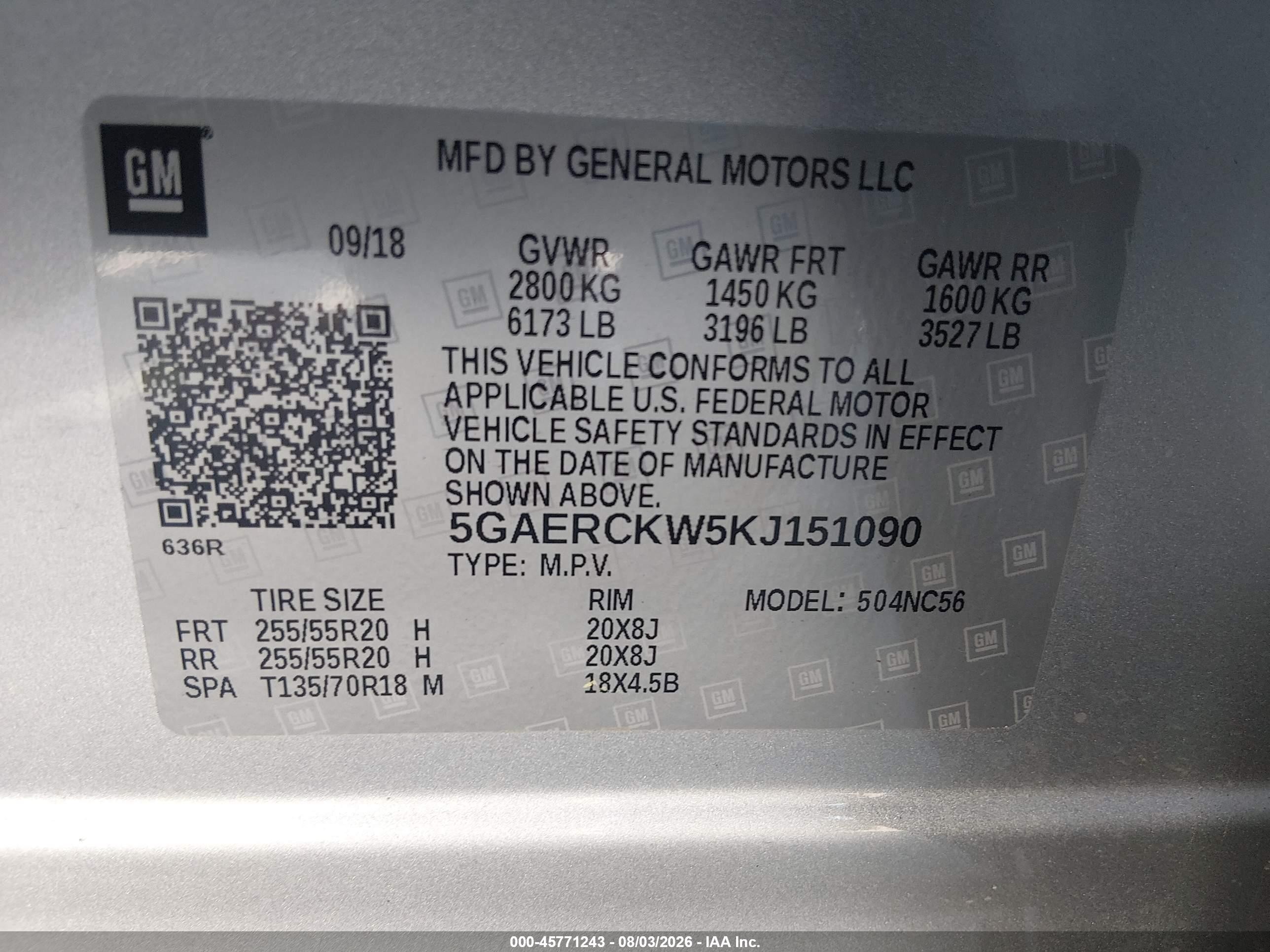 2019 Buick Enclave Fwd Premium Silver vin: 5GAERCKW5KJ151090