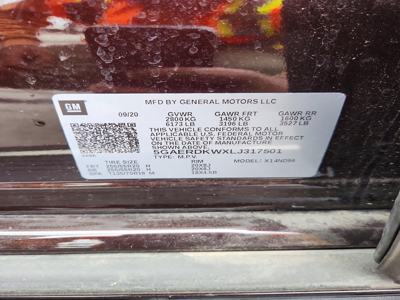 2020 Buick Enclave Avenir Maroon vin: 5GAERDKWXLJ317501