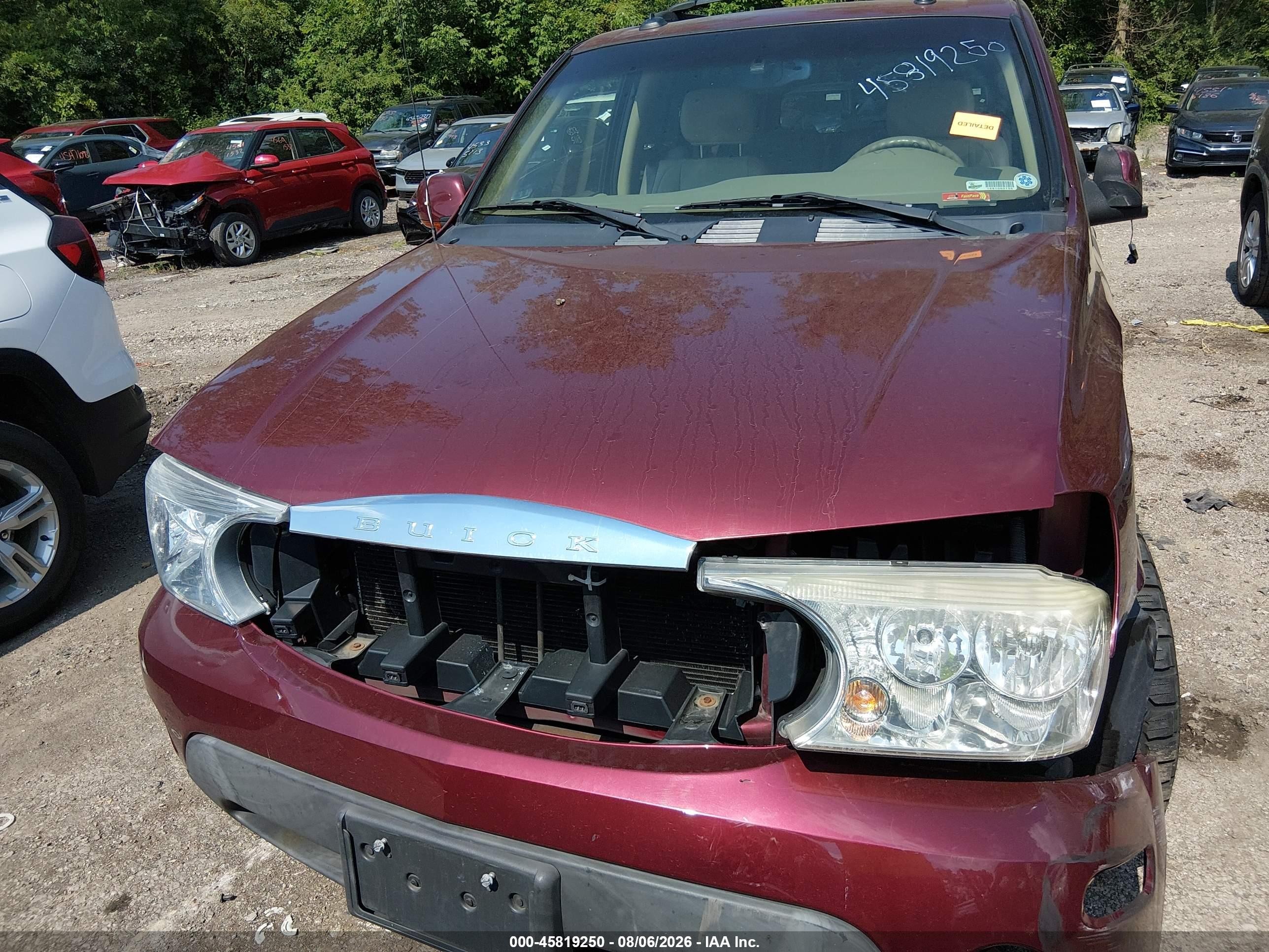2004 Buick Rainier Cxl Plus Red vin: 5GAET13P742322805