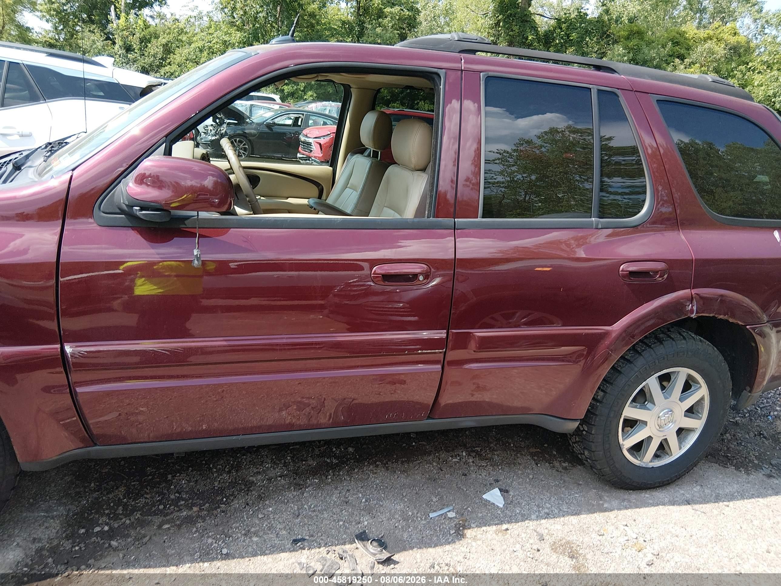 2004 Buick Rainier Cxl Plus Red vin: 5GAET13P742322805