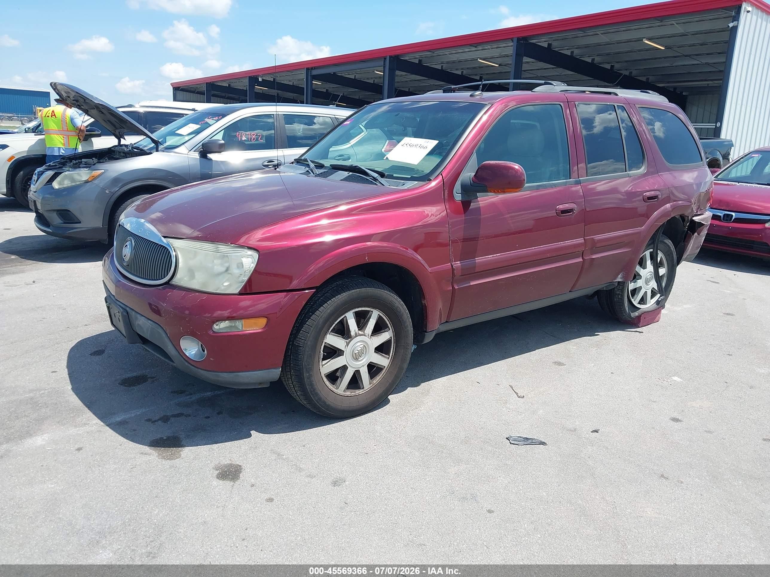 2004 Buick Rainier Cxl Maroon vin: 5GAET13P942262414