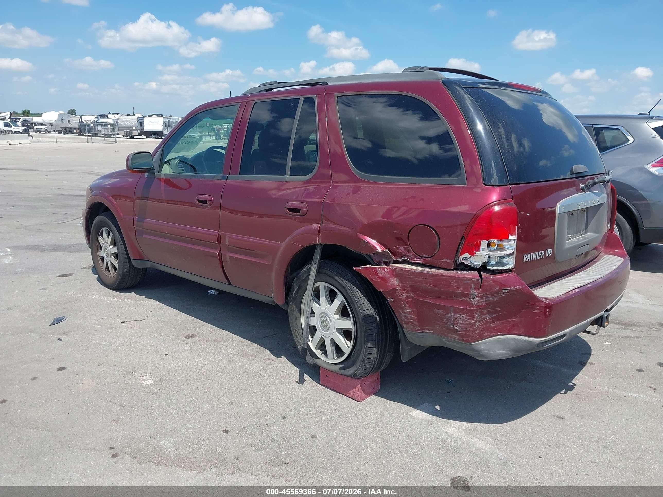 2004 Buick Rainier Cxl Maroon vin: 5GAET13P942262414
