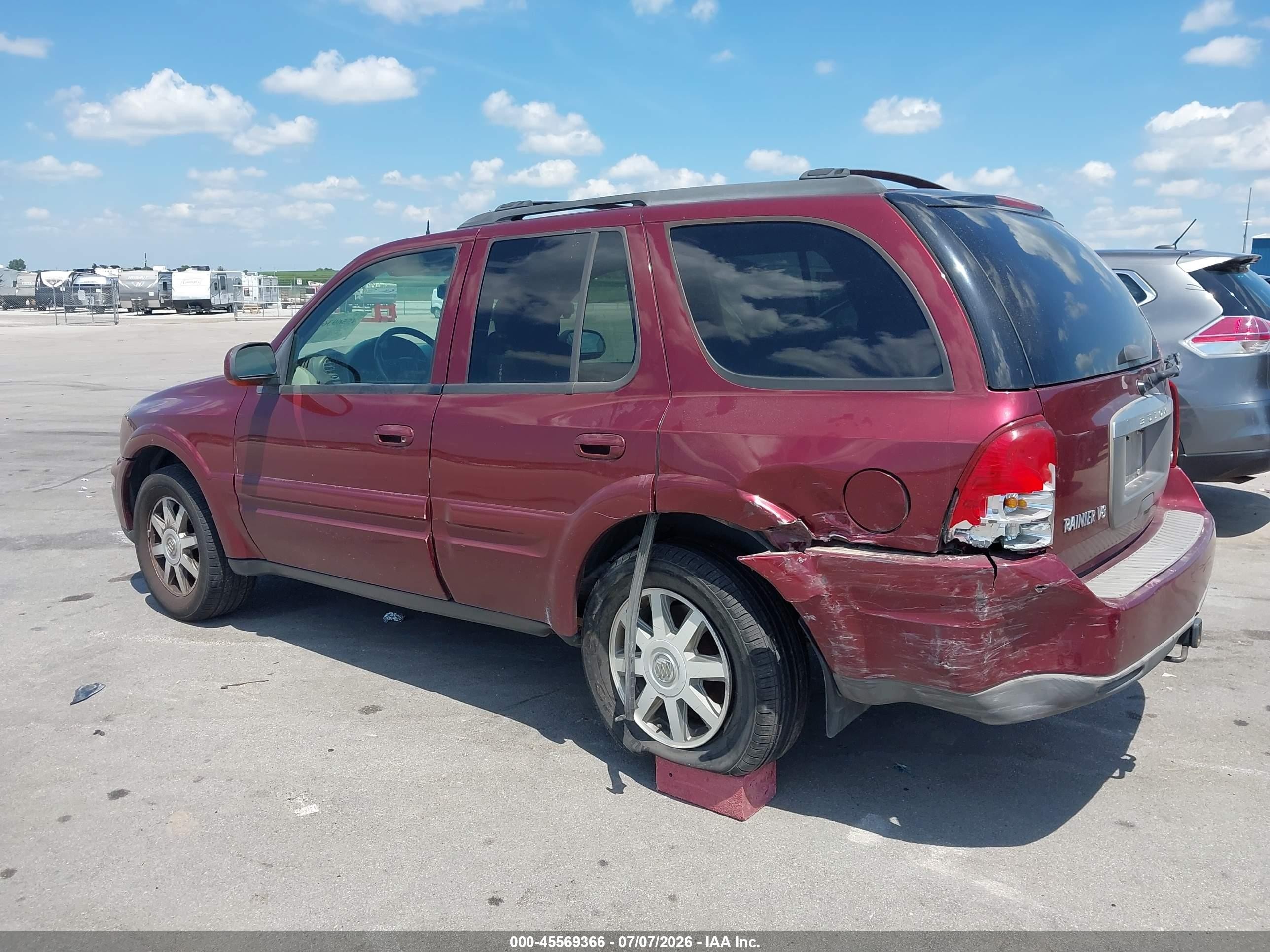 2004 Buick Rainier Cxl Maroon vin: 5GAET13P942262414