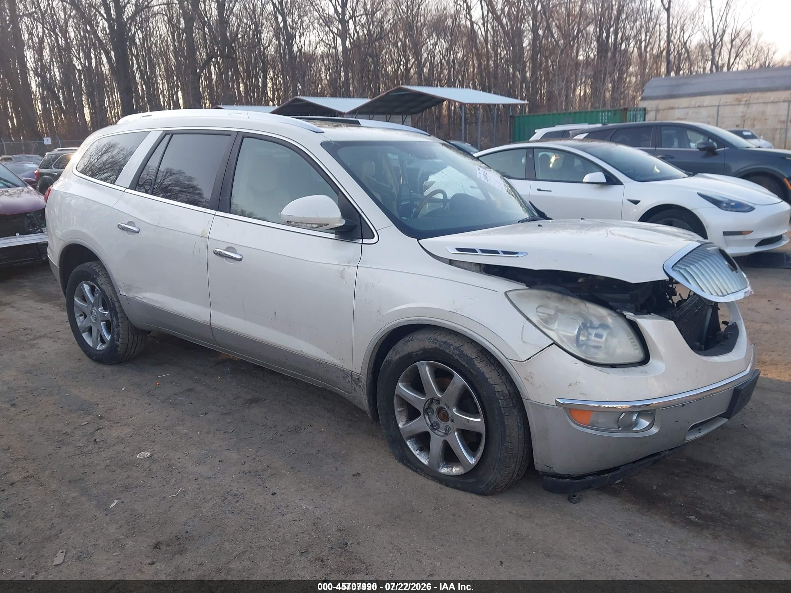 2008 Buick Enclave Cxl White vin: 5GAEV23728J267045