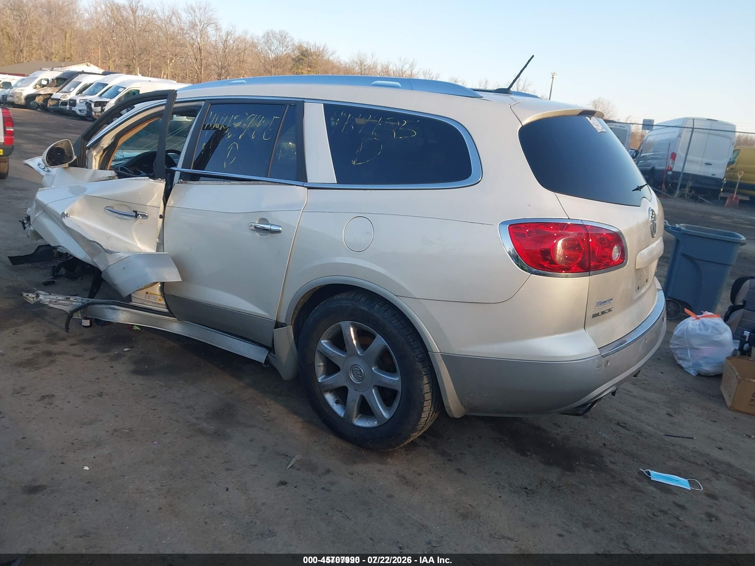 2008 Buick Enclave Cxl White vin: 5GAEV23728J267045