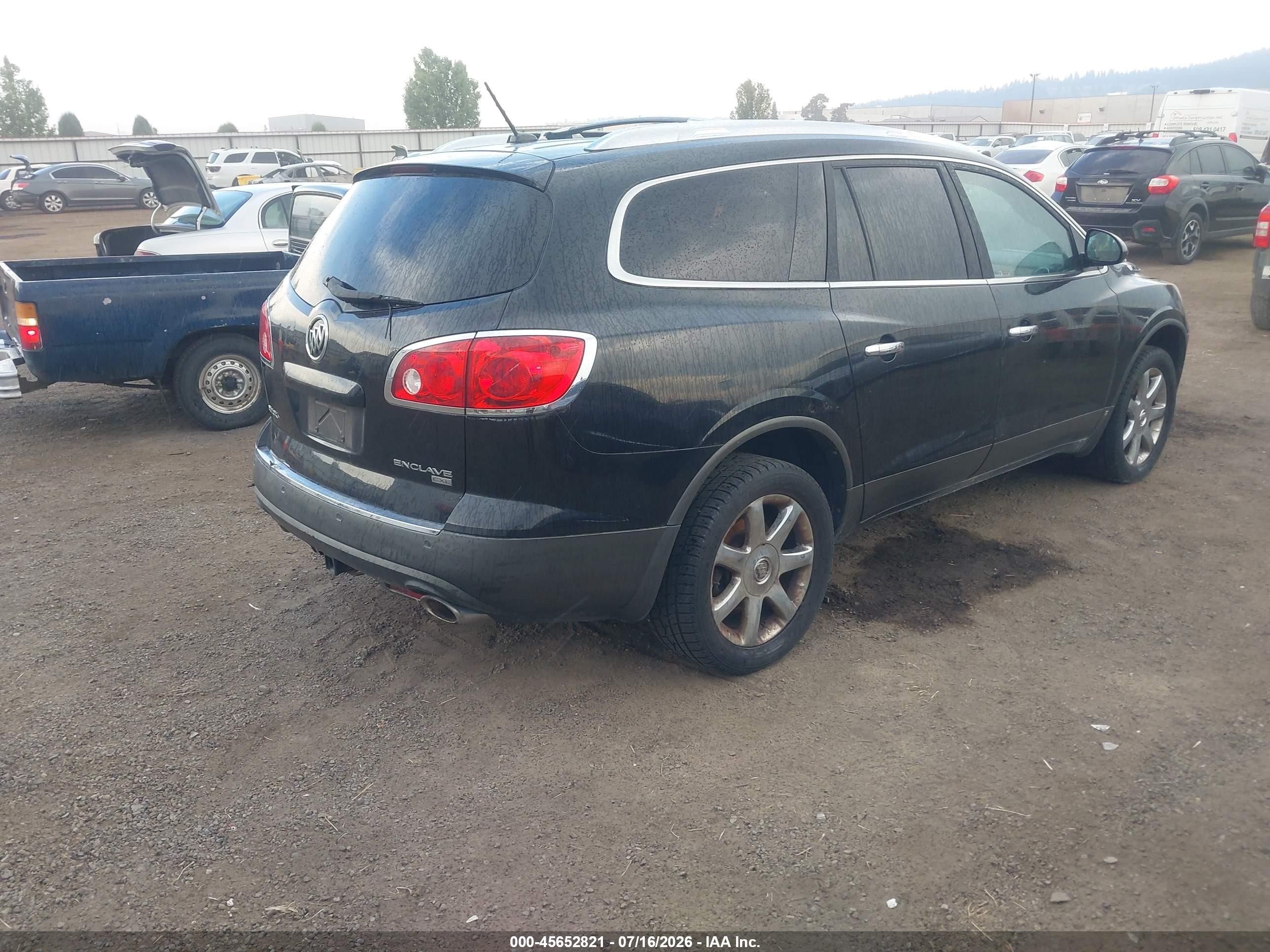 2008 Buick Enclave Cxl Black vin: 5GAEV23748J235391