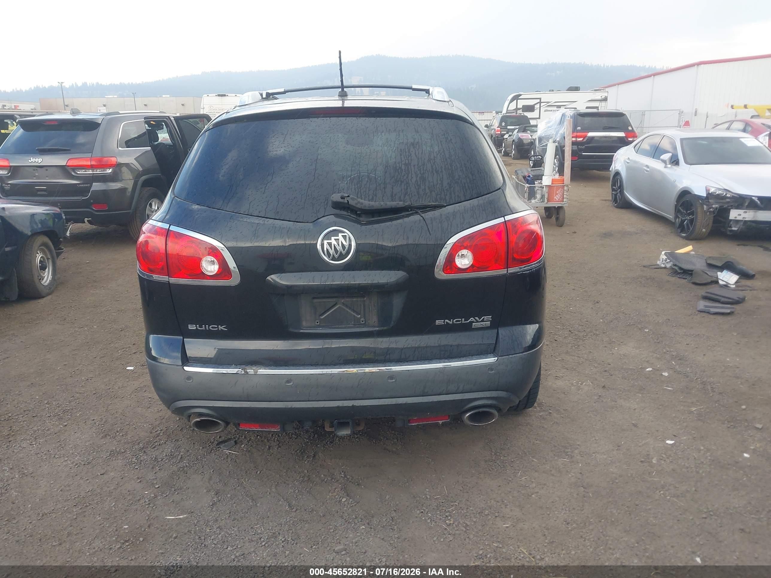 2008 Buick Enclave Cxl Black vin: 5GAEV23748J235391