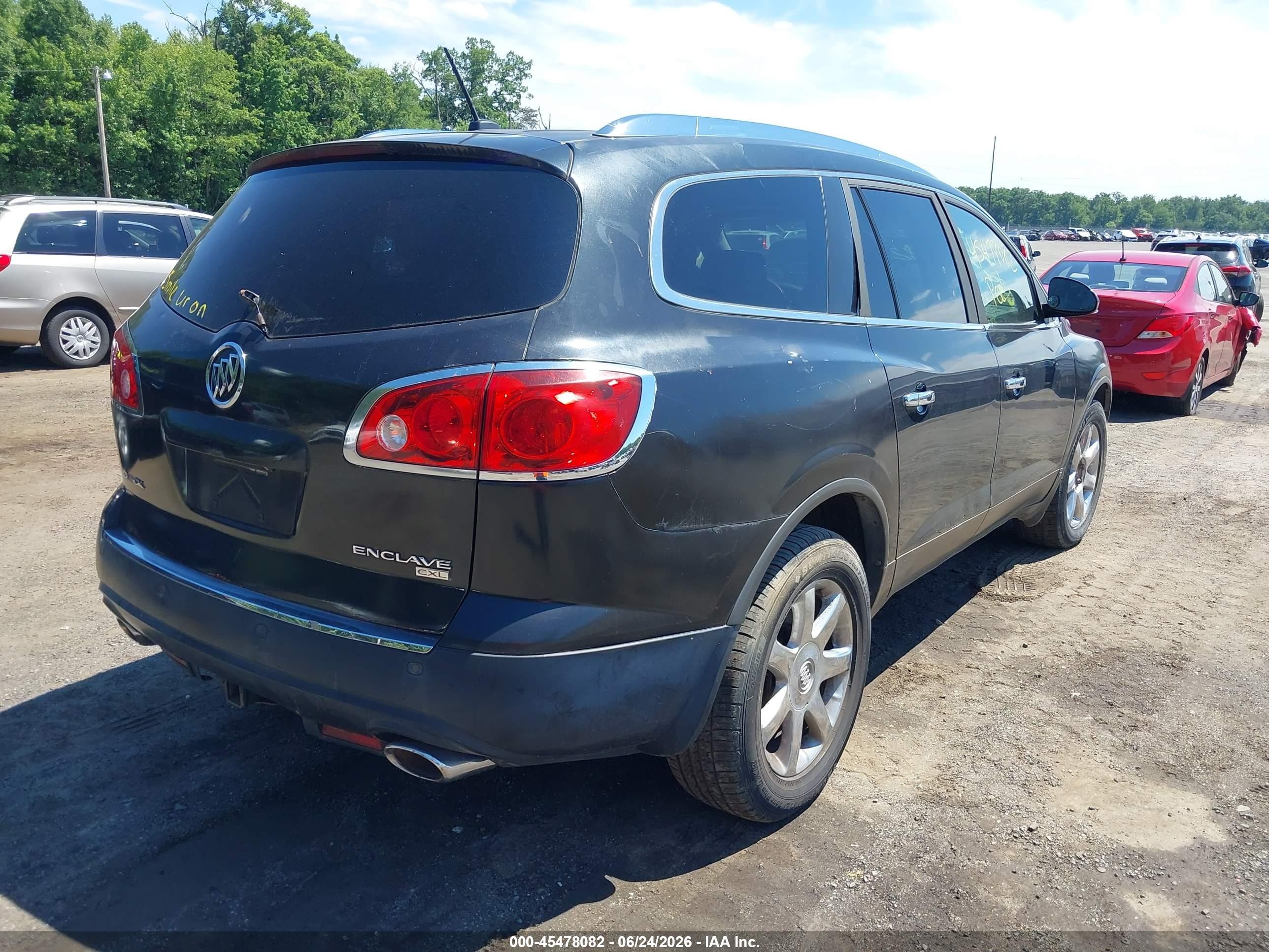 2008 Buick Enclave Cxl Black vin: 5GAEV23758J270635