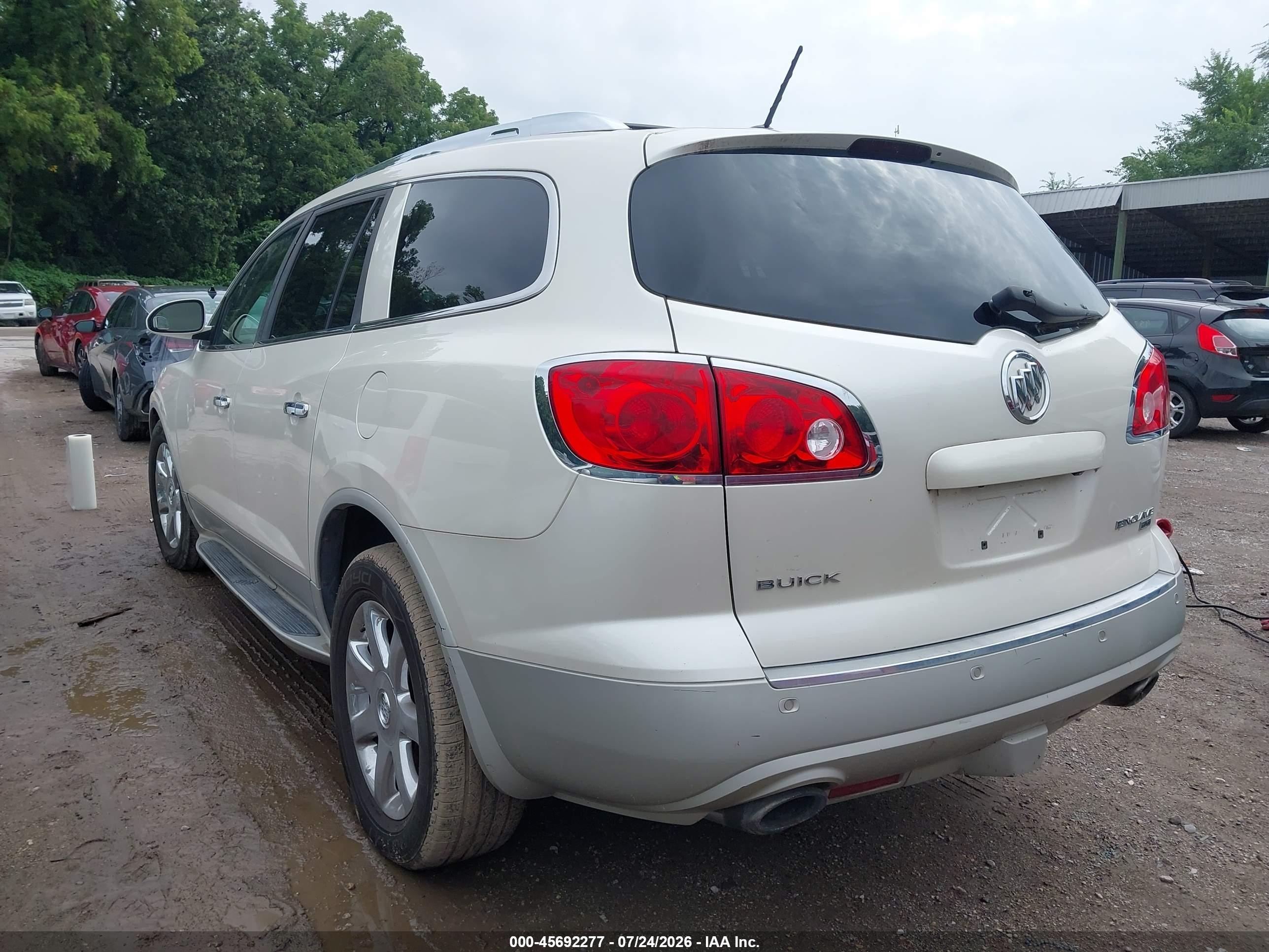 2008 Buick Enclave Cxl White vin: 5GAEV23788J298283