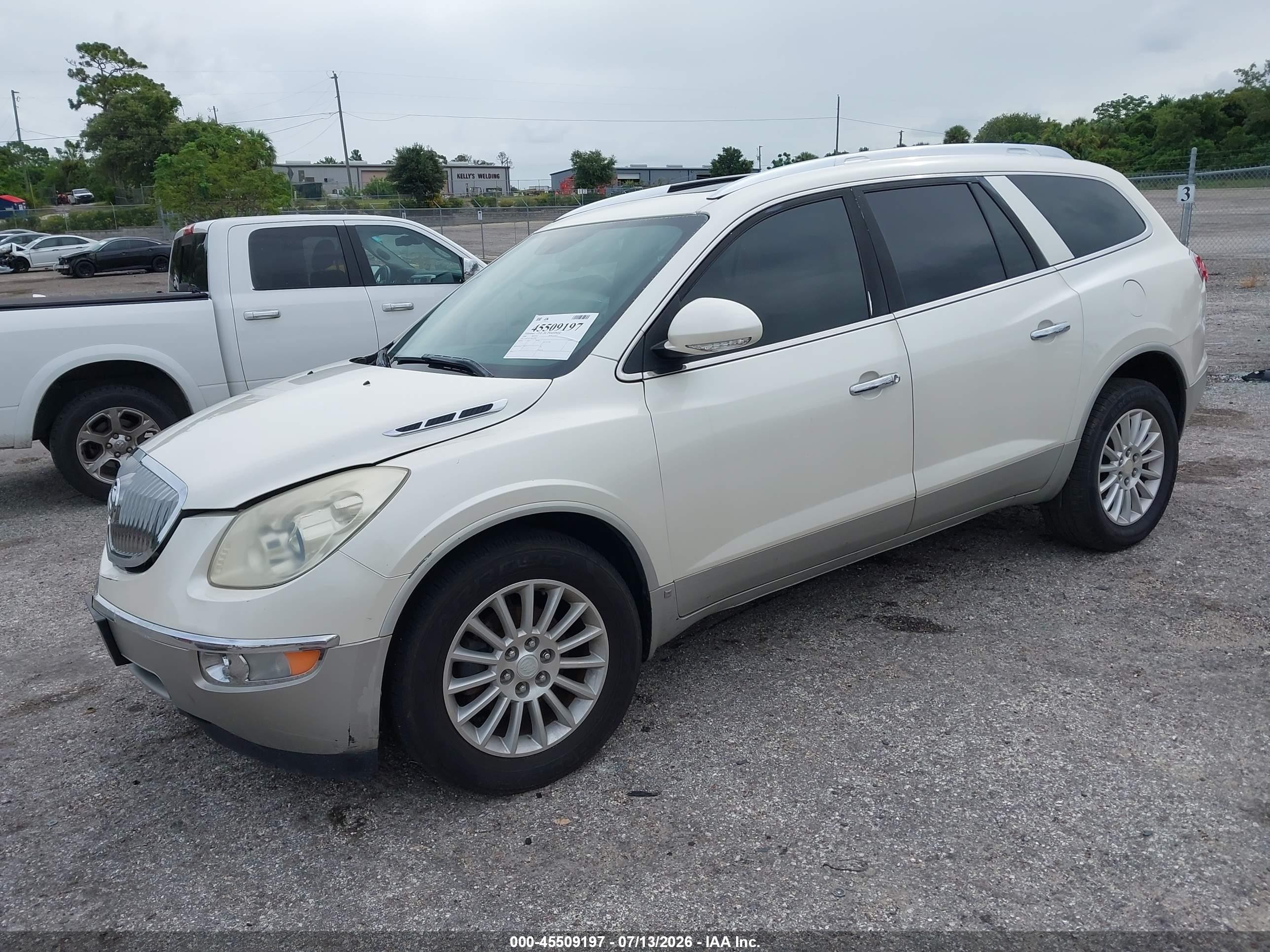 2008 Buick Enclave Cxl White vin: 5GAEV237X8J107687