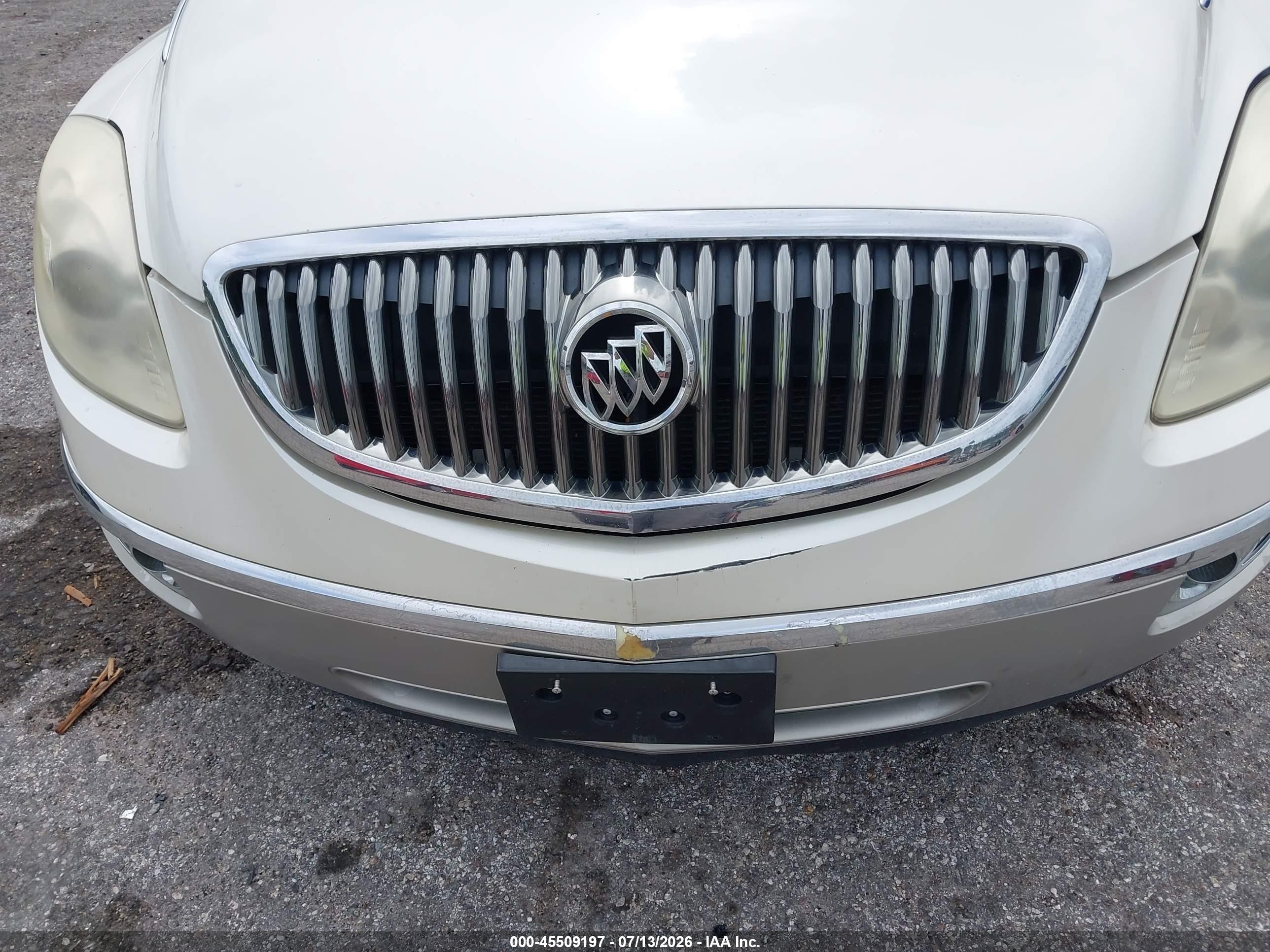 2008 Buick Enclave Cxl White vin: 5GAEV237X8J107687